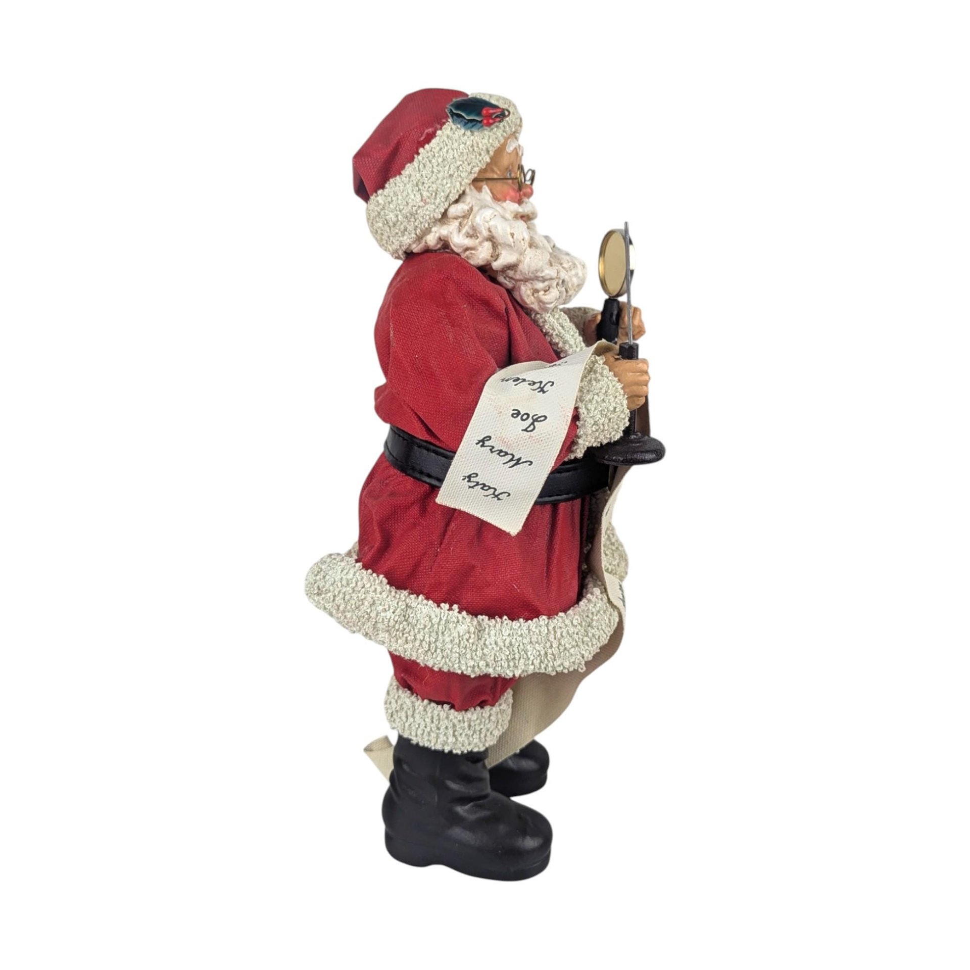 Vintage 1994 Checking It Twice Santa, Imperfect: Possible Dreams Clothtique Figurine