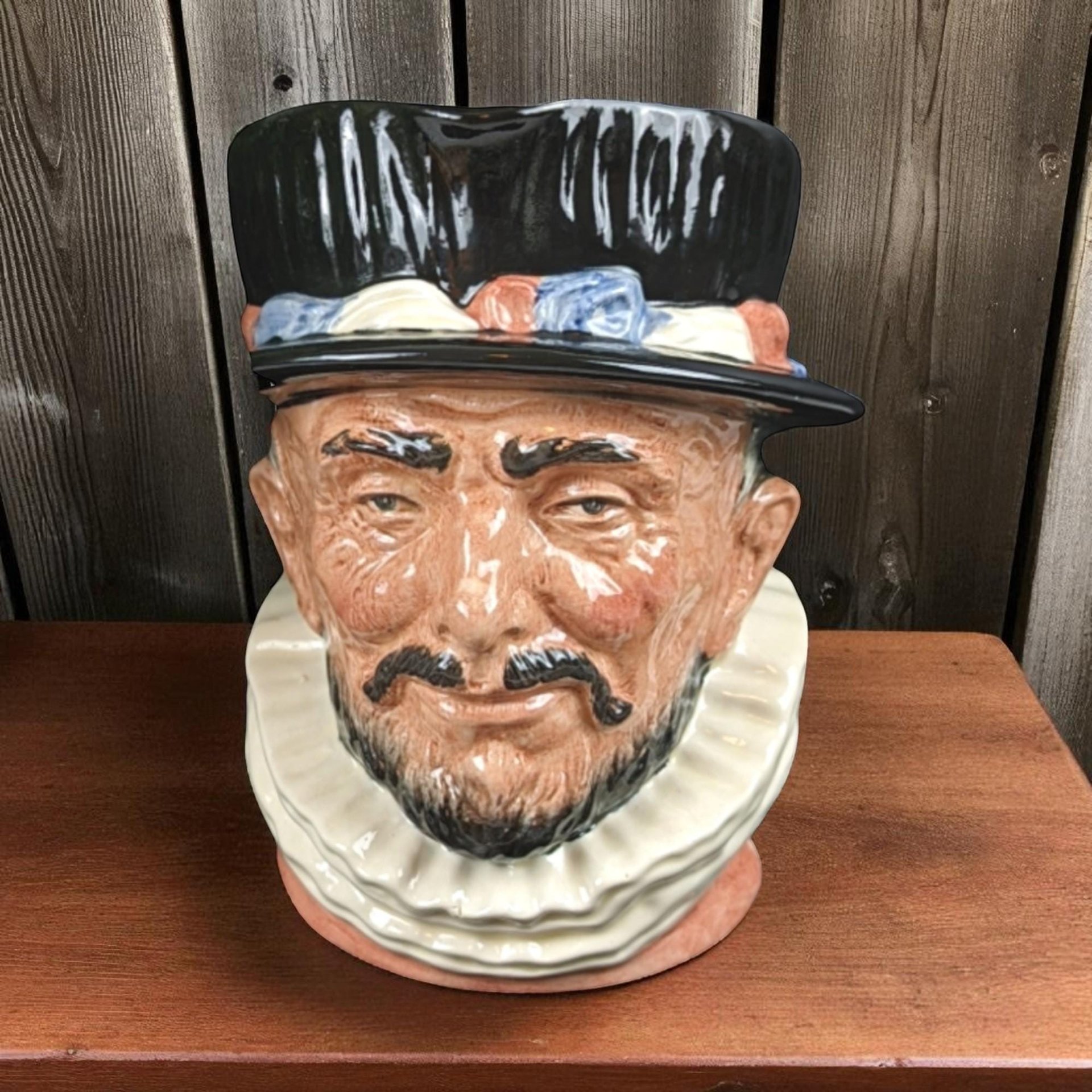 Vintage Royal Doulton Beefeater Toby Jug: Large Character Mug D6206 Collectible
