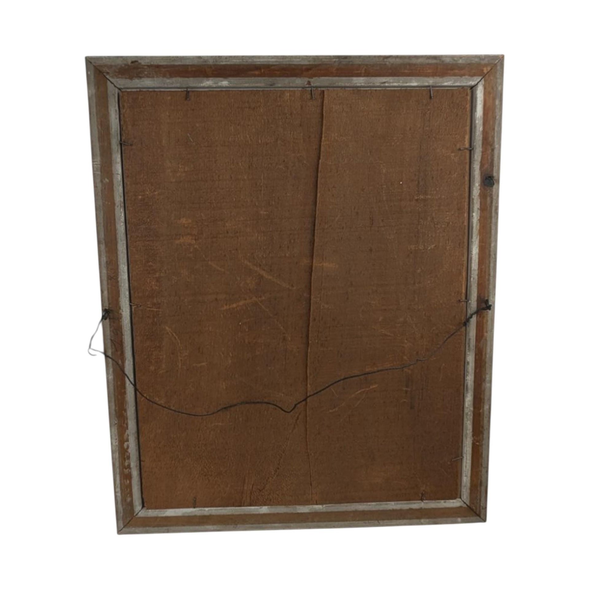 Framed Victorian Print: Woman Gazing at Moon - Ullman Mfg Co 1898