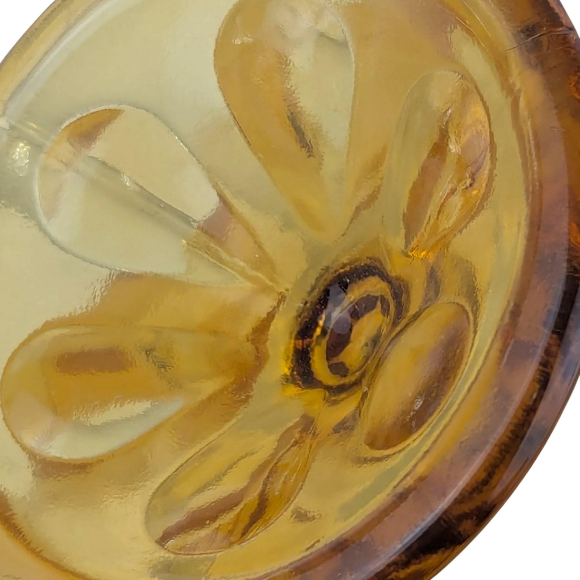 Vintage Viking Amber Glass Compote Dish: Mid-Century Modern Bowl