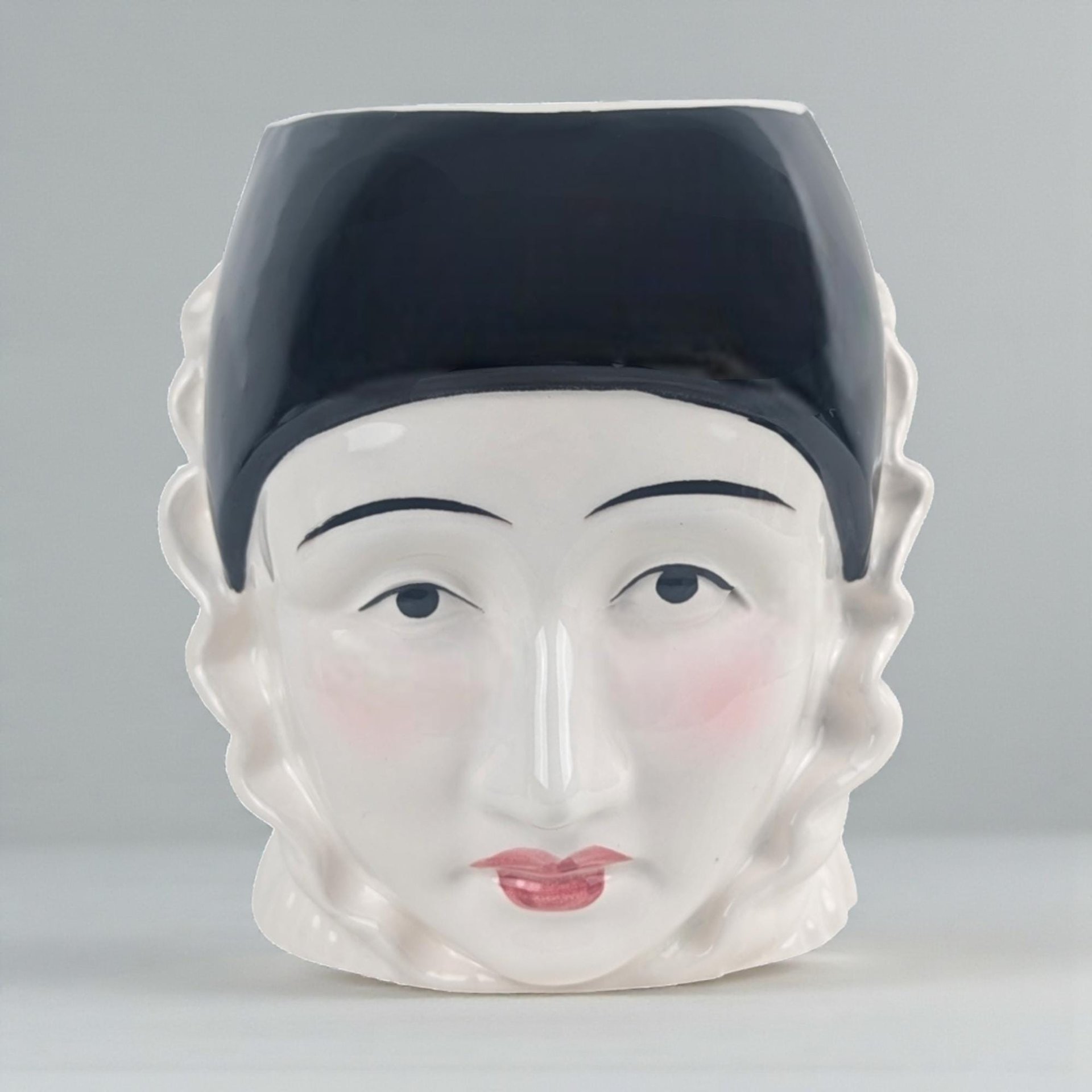Vintage Pierrot Clown Mug: Taste Setter by Sigma, Ceramic Head Vase Cup