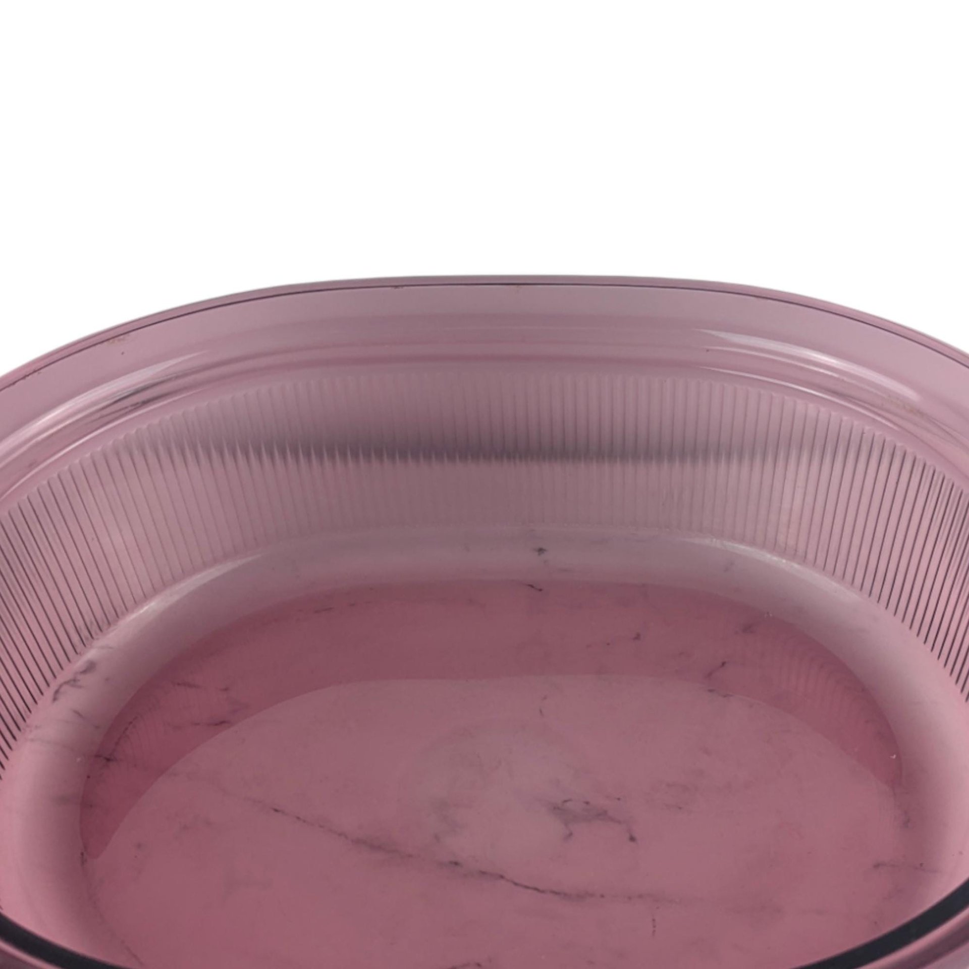 Vintage Cranberry Visions 4 Quart Casserole: Corning Glass Pan with Pyrex Lid
