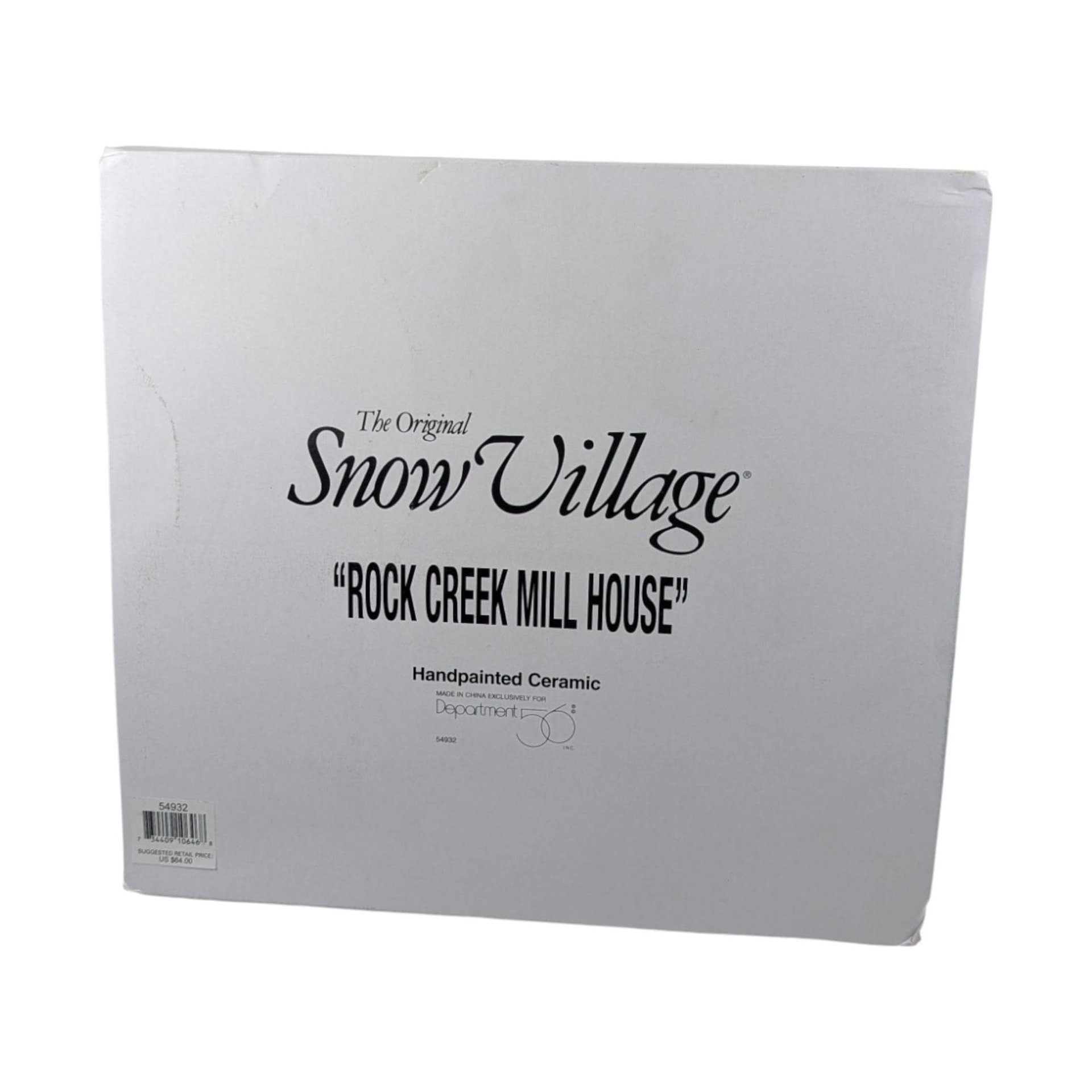 1999 Rock Creek Mill House: Dept 56 Snow Village Christmas Building