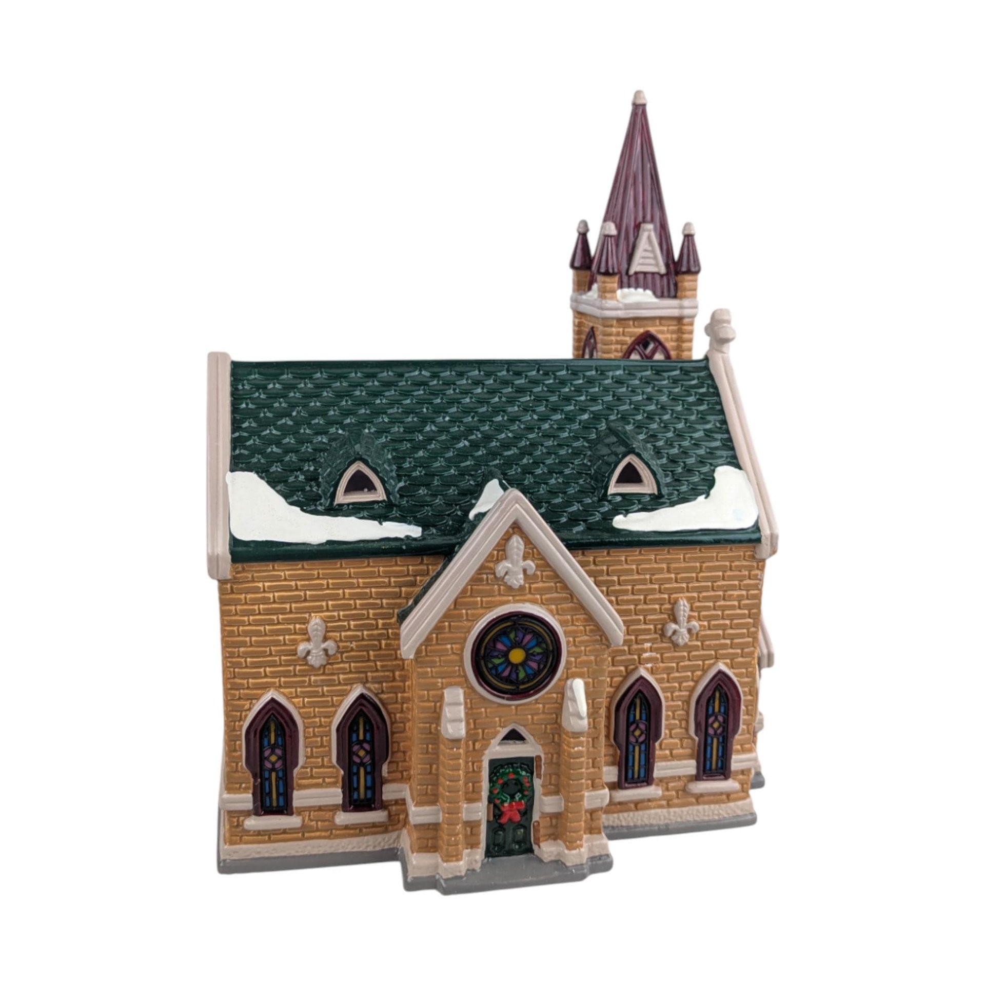 1993 Mount Olivet Church: Dept 56 Snow Village Lighted Building