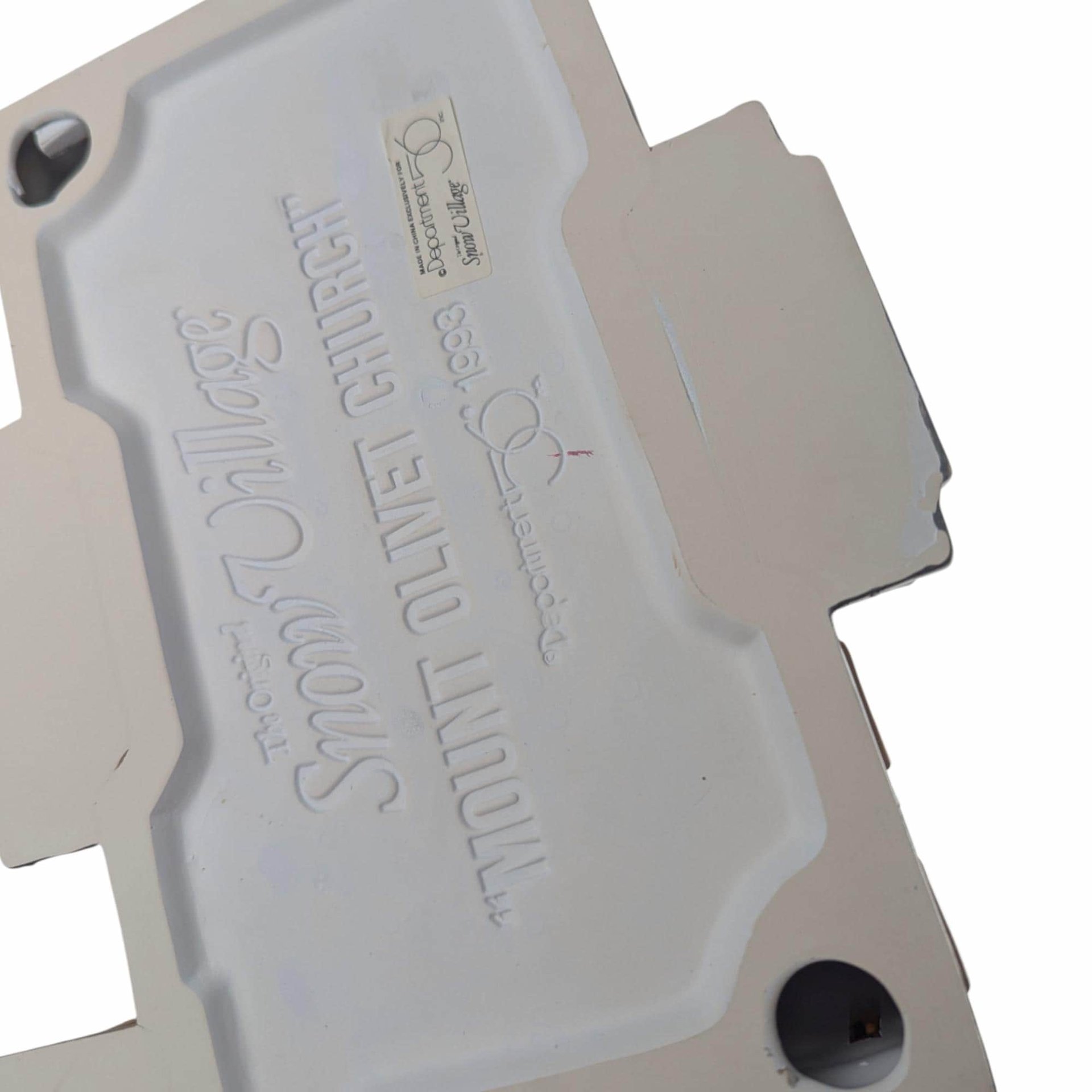 1993 Mount Olivet Church: Dept 56 Snow Village Lighted Building