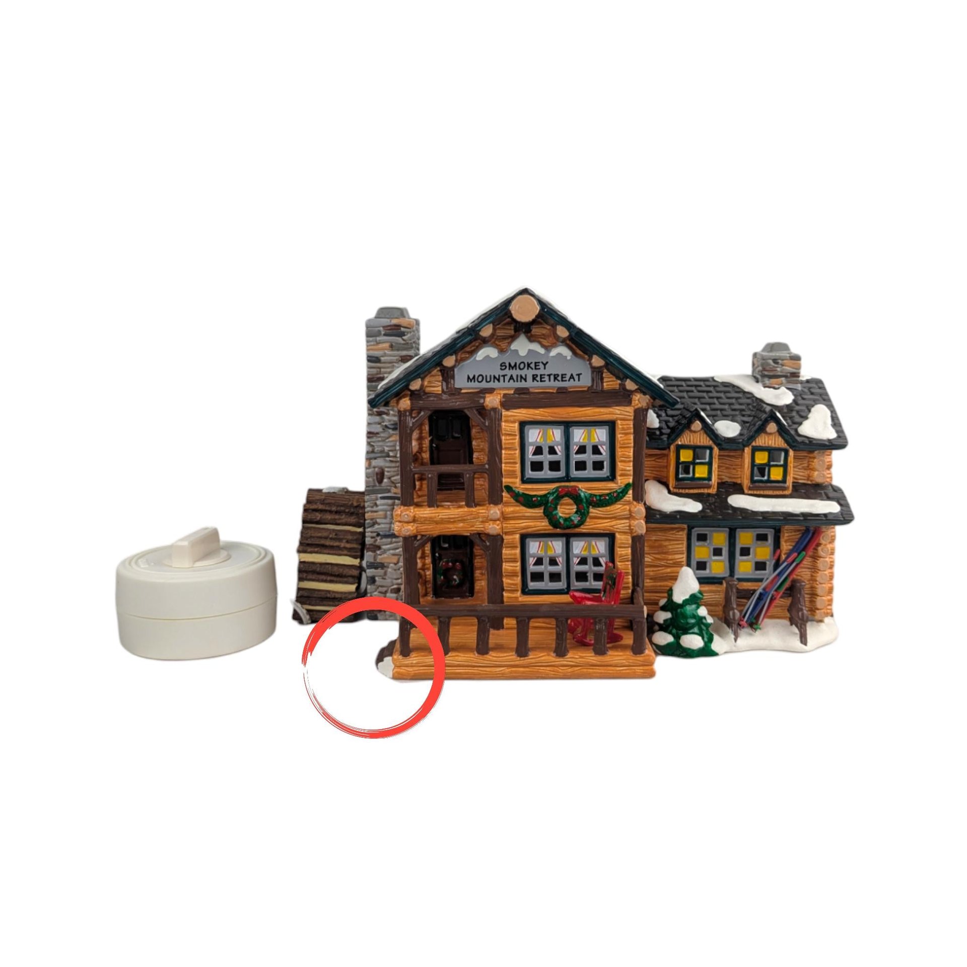 1996 Smokey Mountain Retreat: Dept 56 Snow Village Smoking Cabin