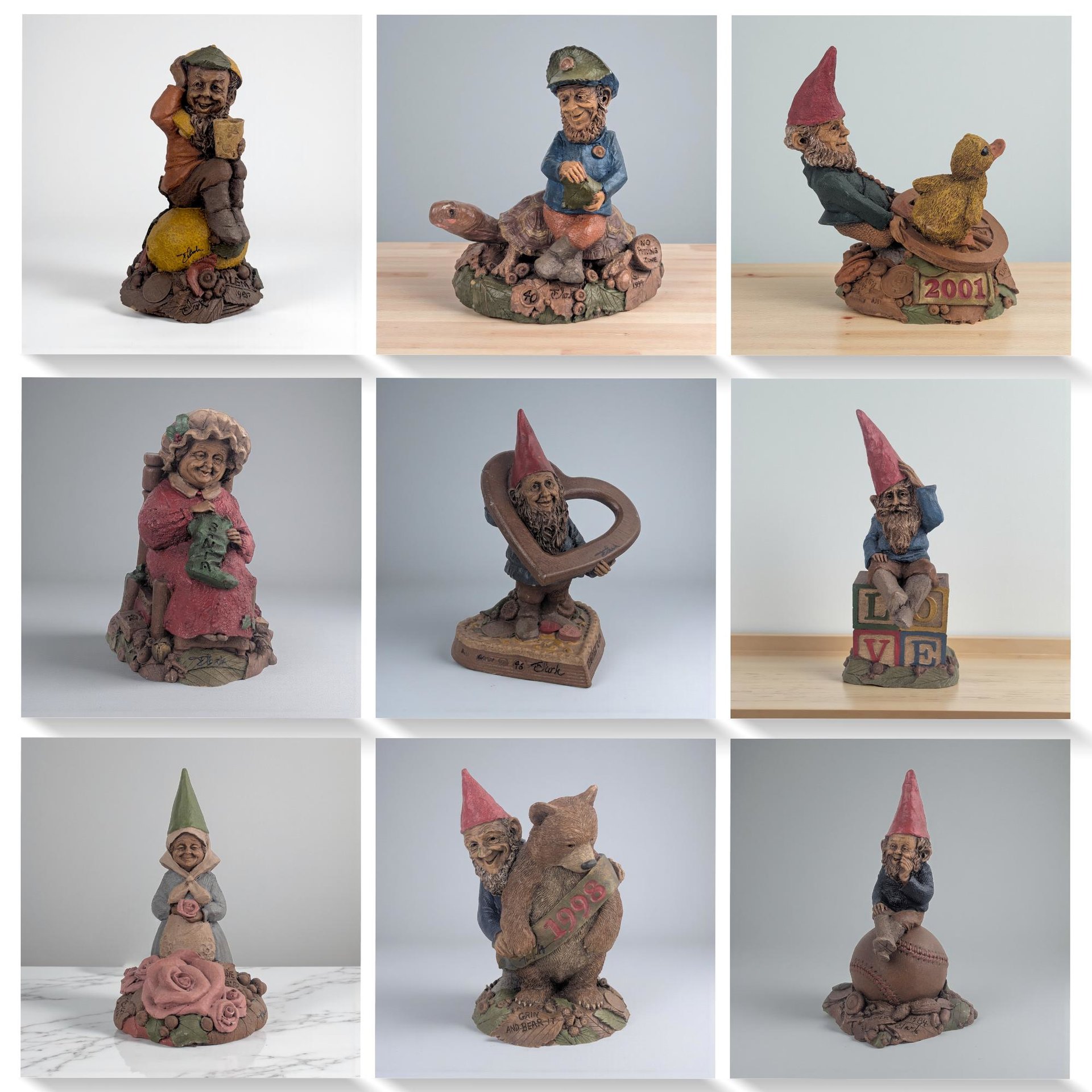 Vintage Tom Clark Gnome Figure: Your Choice of Signed Cairn Studio Collectibles