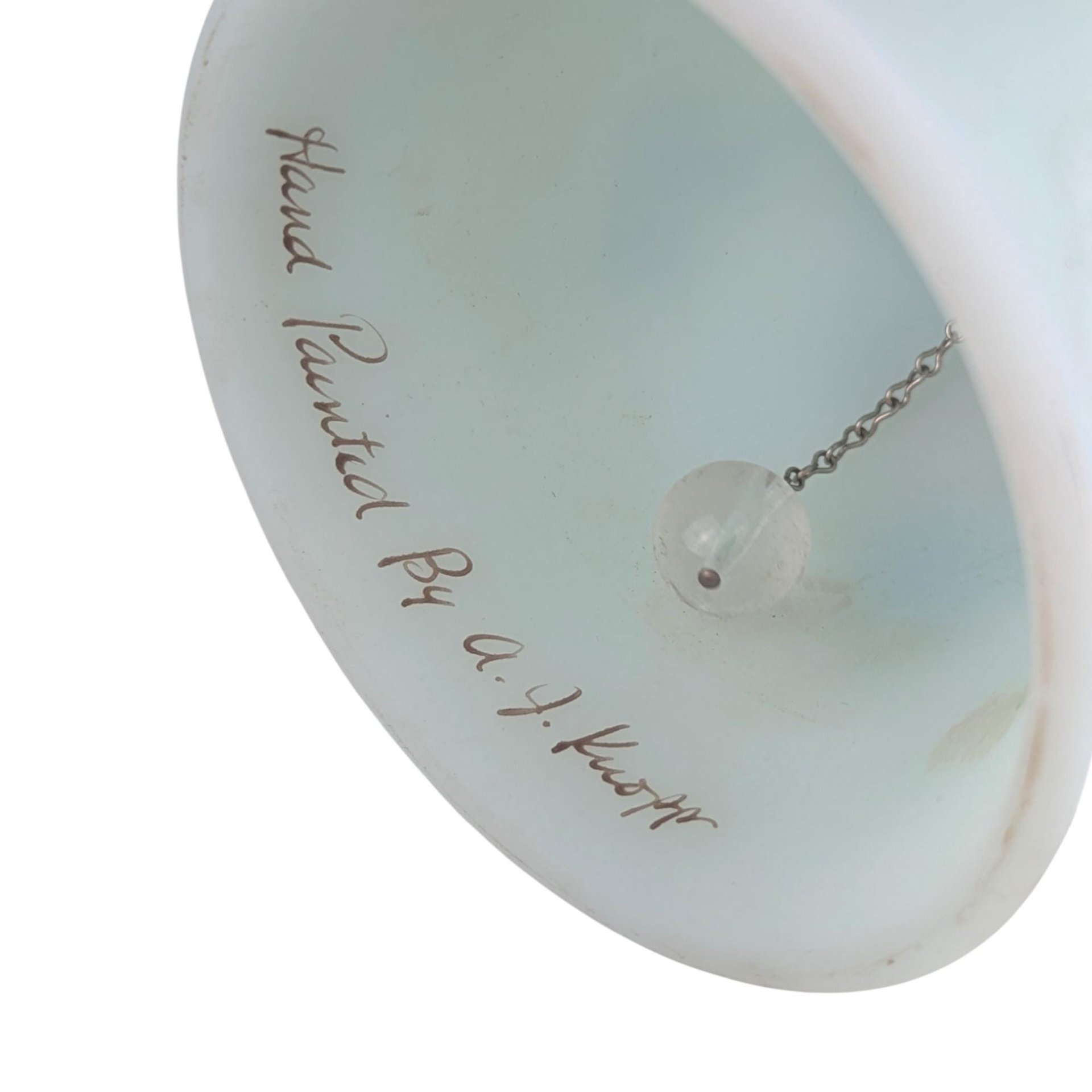 Vintage Fenton Art Glass Bell, Your Choice: Handpainted Floral or Custard Glass Handbell