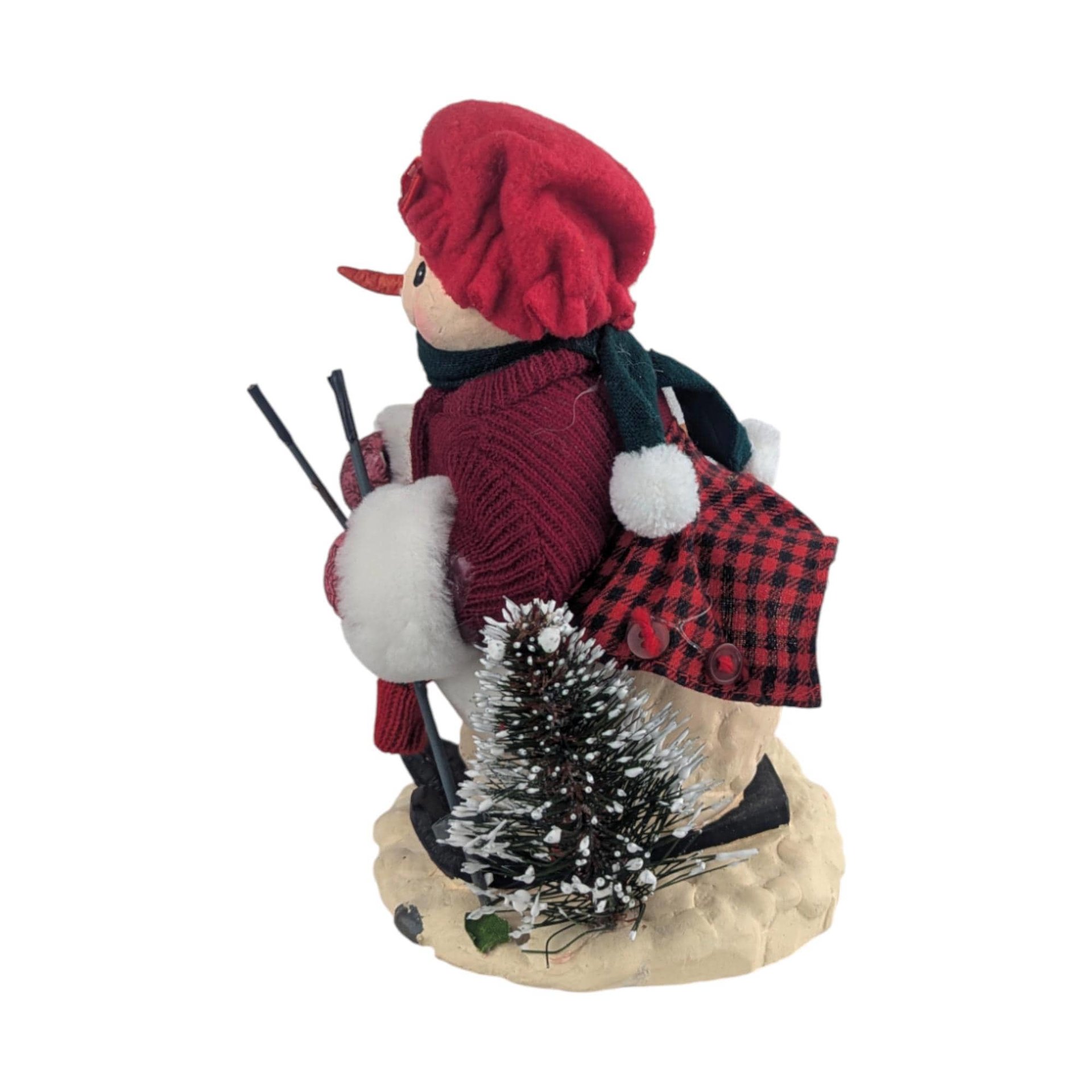 Vintage Grandeur Noel Snowman Figure, Your Choice: Skiing, Tire Swing, or Holiday Collectible