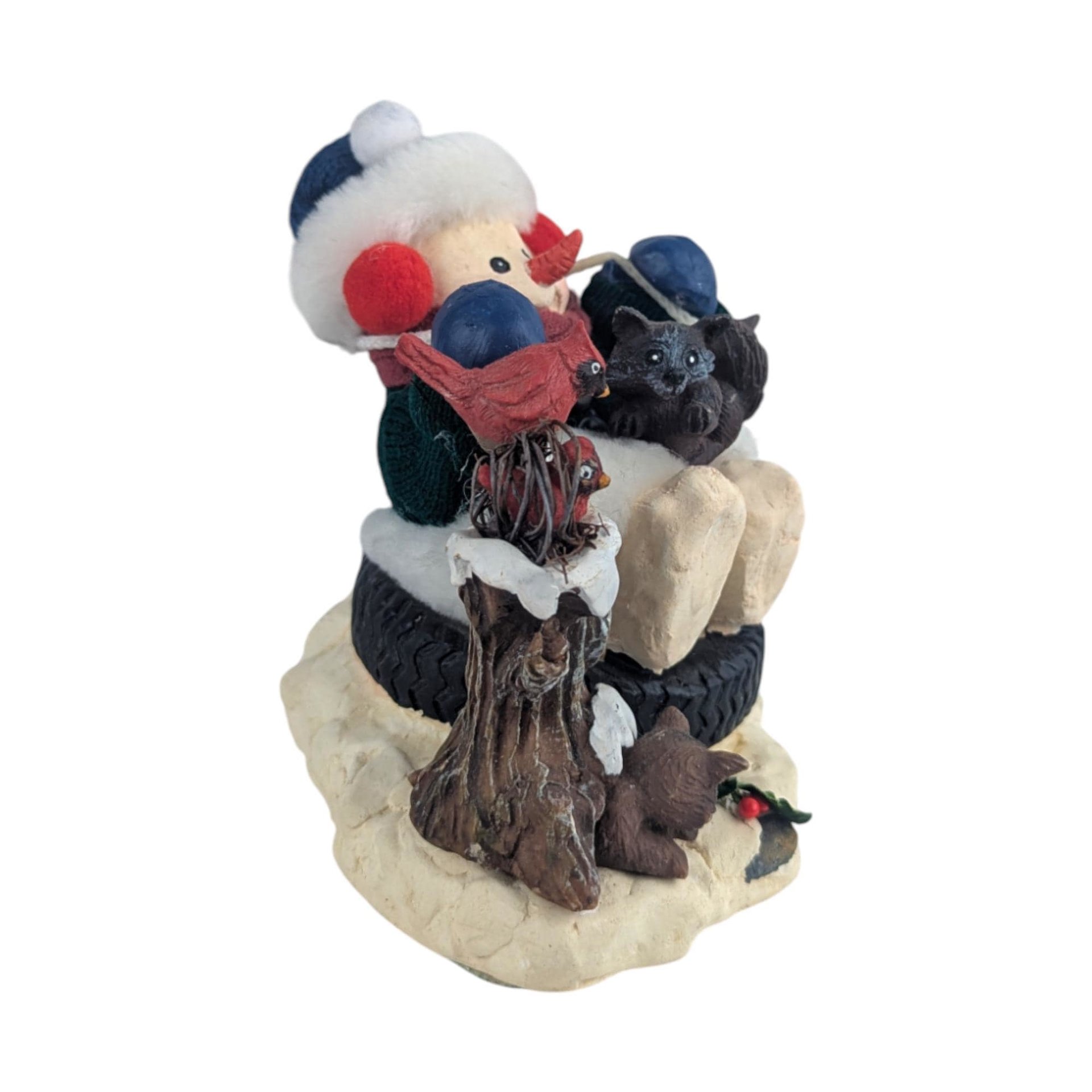 Vintage Grandeur Noel Snowman Figure, Your Choice: Skiing, Tire Swing, or Holiday Collectible