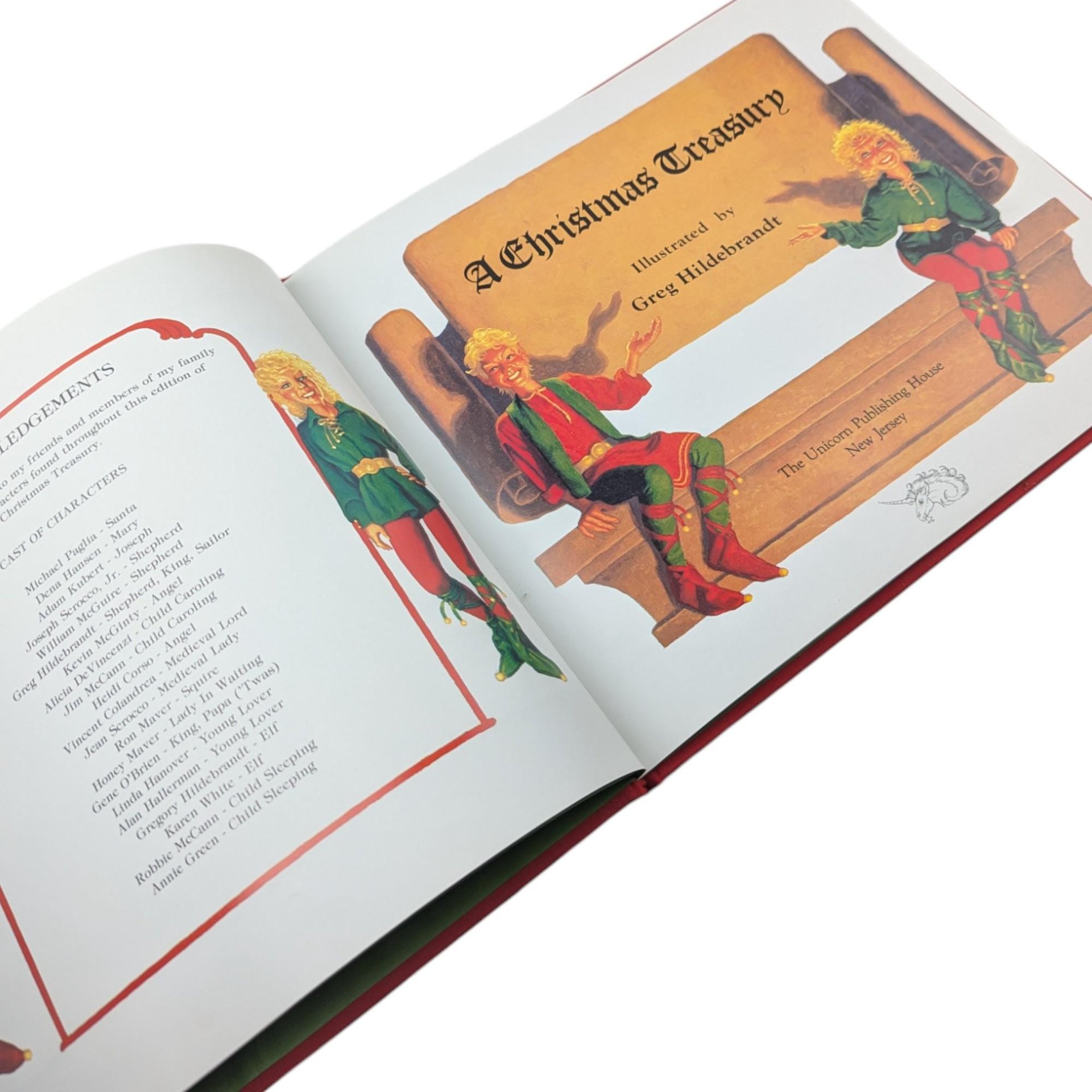 Vintage 1984 A Christmas Treasury Book: Greg Hildebrandt Illustrated Hardcover