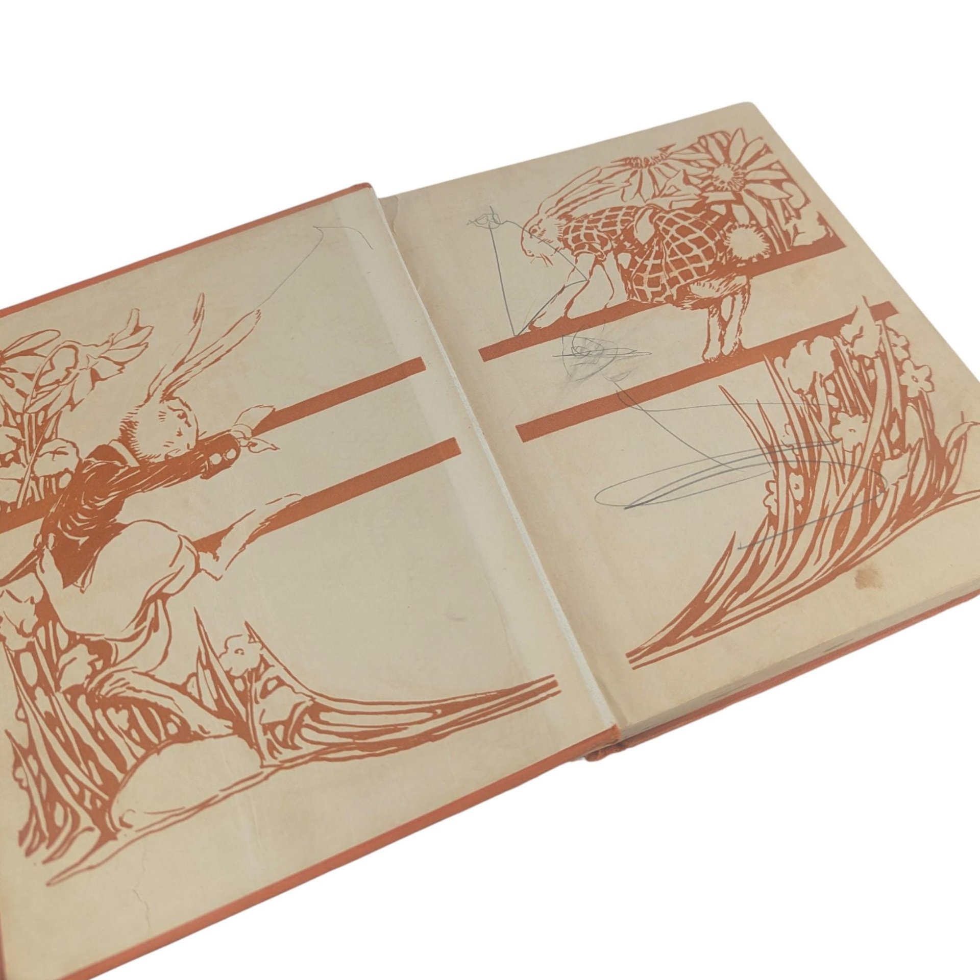 Antique 1922 Bunny Boy and Grizzly Bear: Laura Rountree Smith Animal Storybook