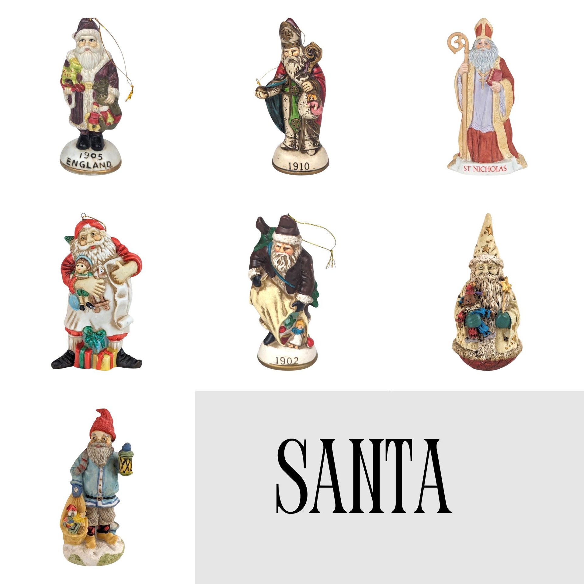 Vintage Santa Claus Ornament Your Choice: Enesco Silvestri St Nicholas Figure