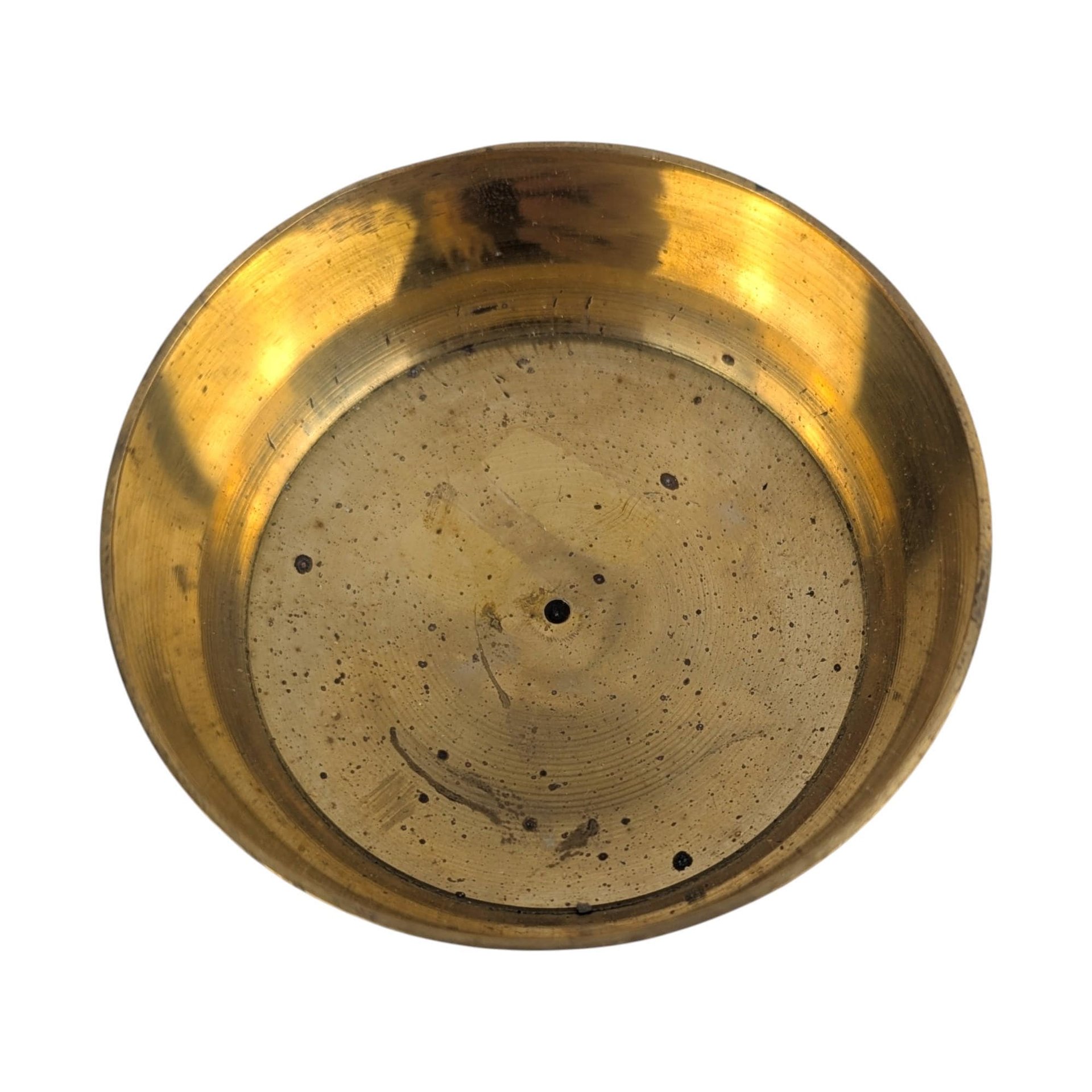 Vintage Brass Enamel Trinket Box: Floral Butterfly Lid Jewelry Holder Made in India