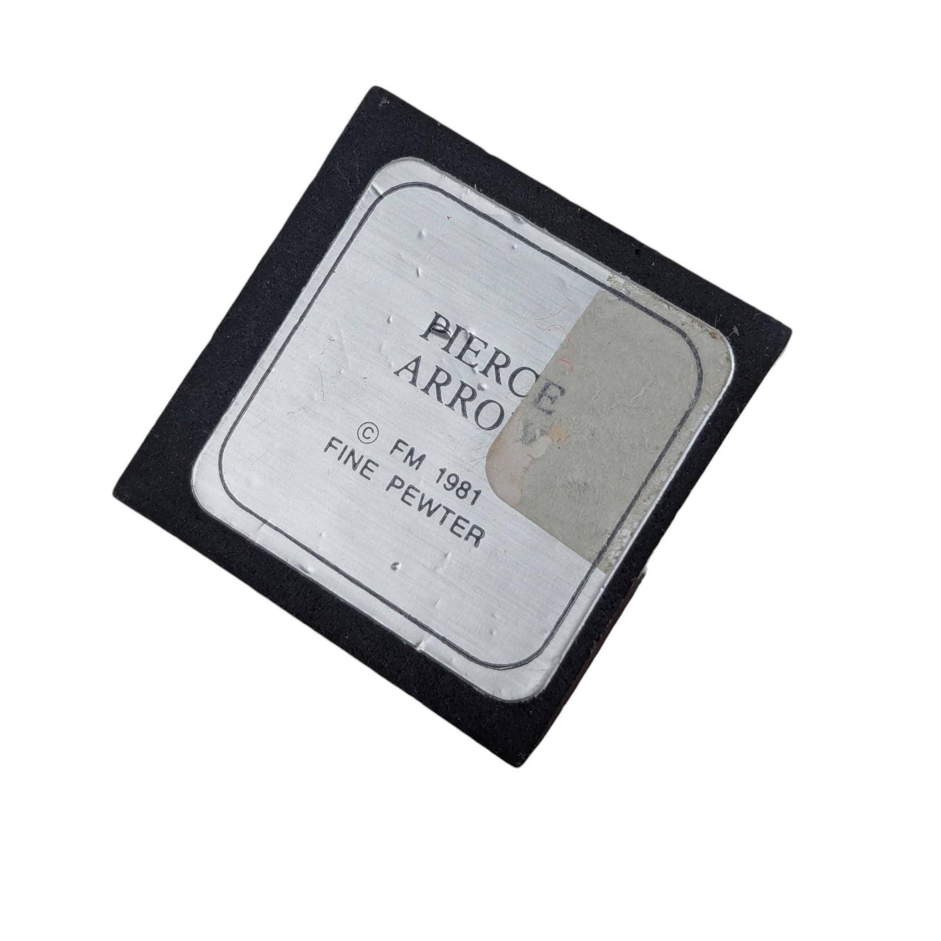 Vintage 1981 Pierce-Arrow Hood Ornament: Franklin Mint Pewter Archer Sculpture