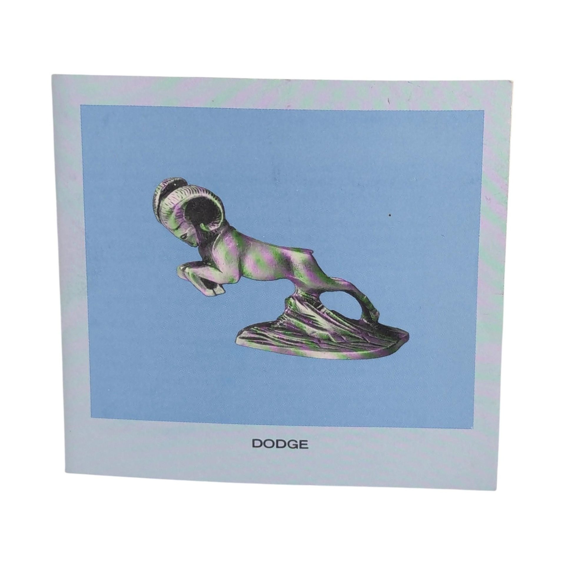 Vintage 1983 Dodge Pewter Hood Ornament: Franklin Mint Ram Sculpture