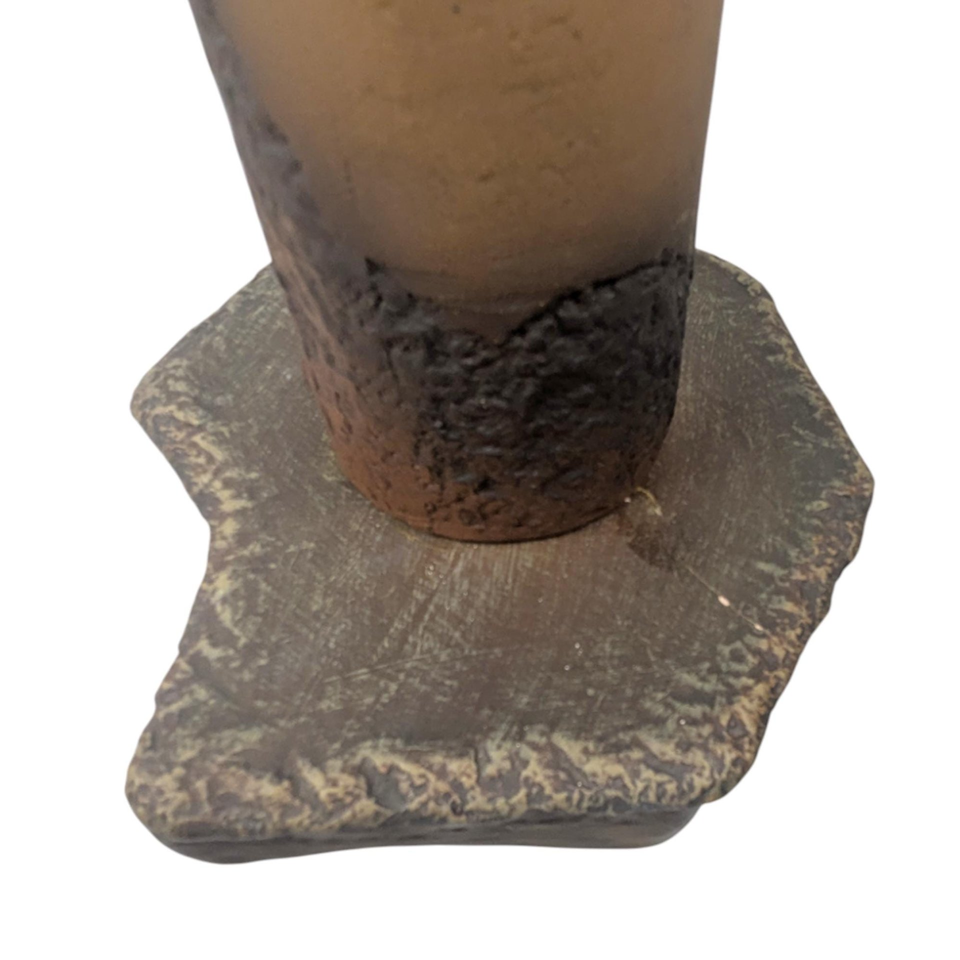 Vintage Warrior Figure with Spear: JH Boone Co. Terracotta Statue