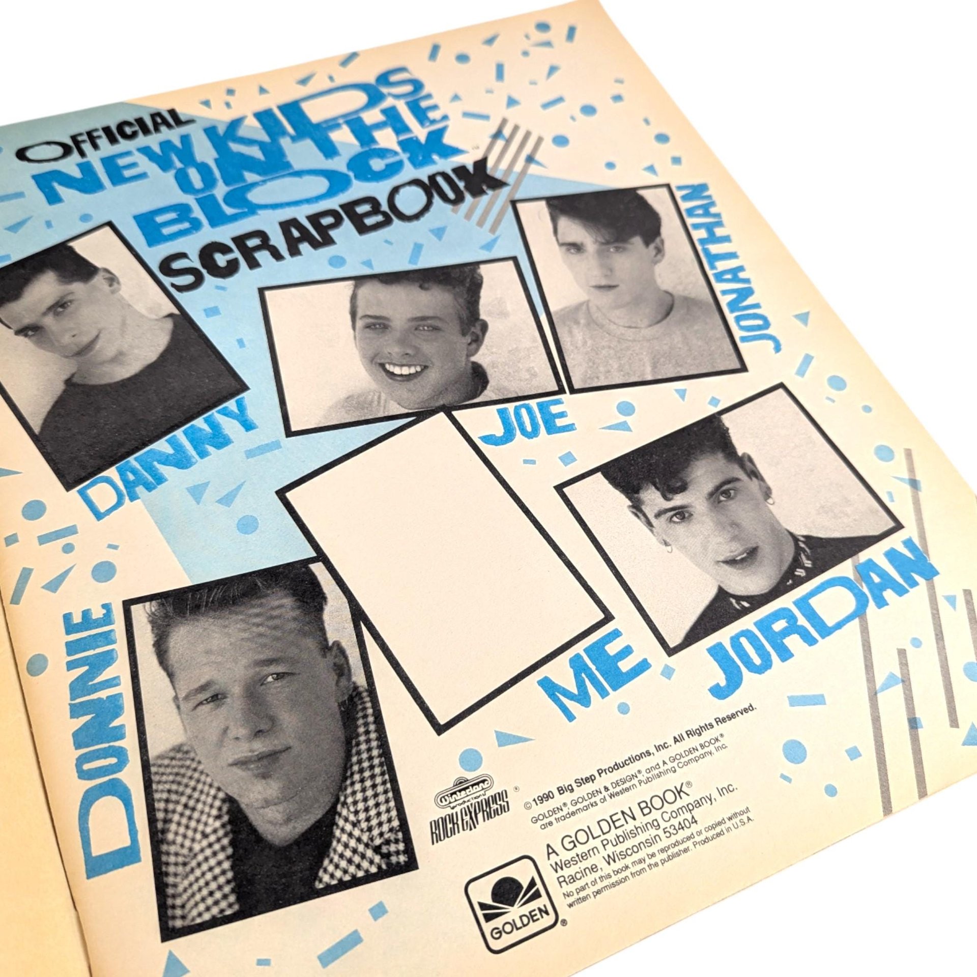 Vintage 1990 New Kids on the Block Scrapbook: Scholastic Official NKOTB Memorabilia