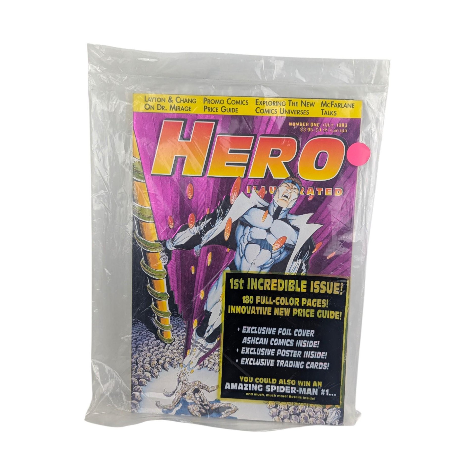 Vintage 1993 Hero Illustrated Magazine Pack: Premier Issue No. 1 with Poster & Cards
