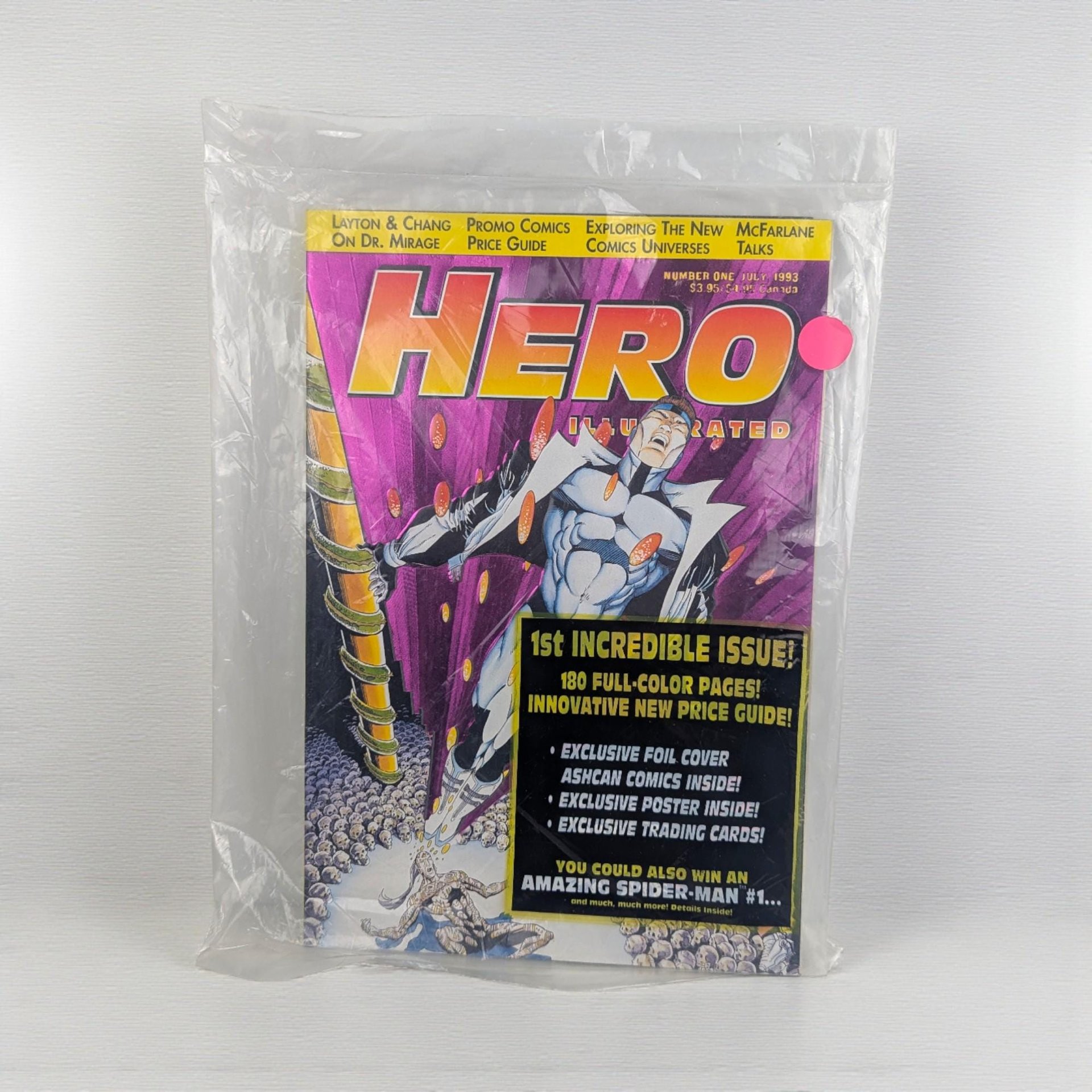 Vintage 1993 Hero Illustrated Magazine Pack: Premier Issue No. 1 with Poster & Cards