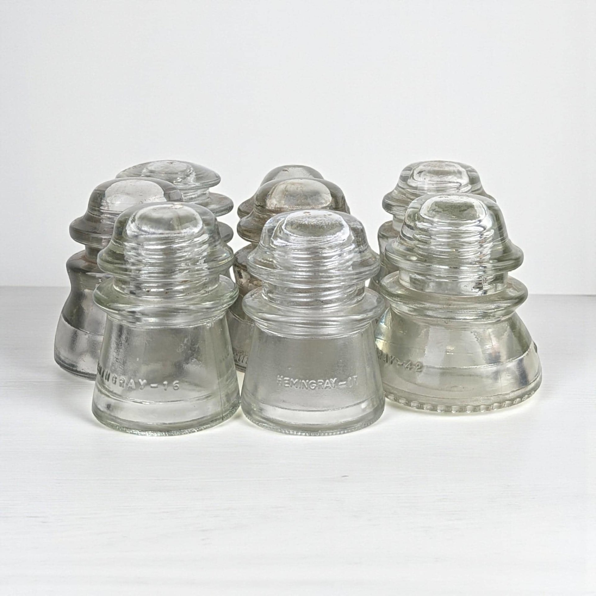 Vintage Glass Insulators: Your Choice of Hemingray, Armstrong, & Tatum Styles