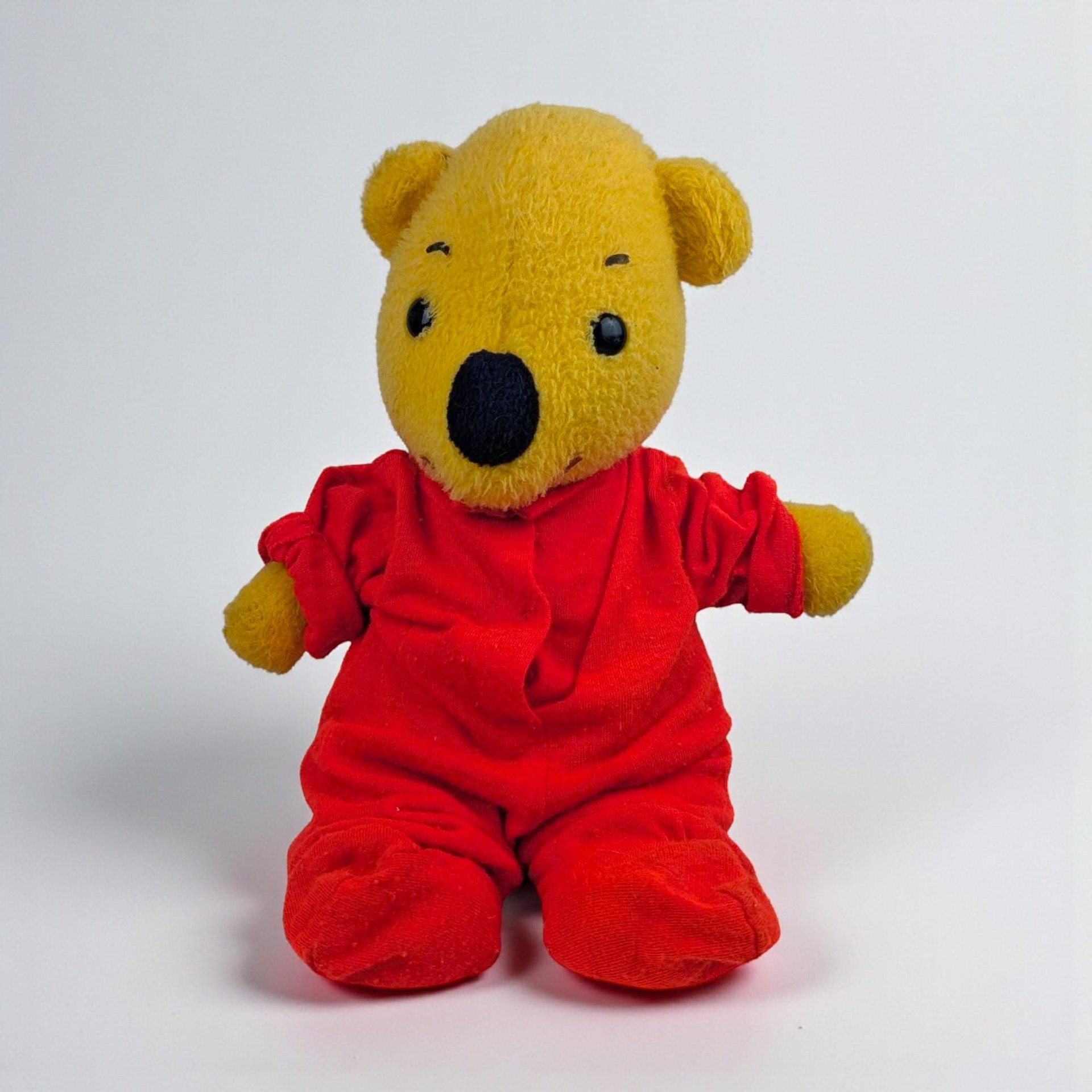 Vintage 1970s Winnie the Pooh Plush: Sears Gund Bear in Red Sleeper Pajamas