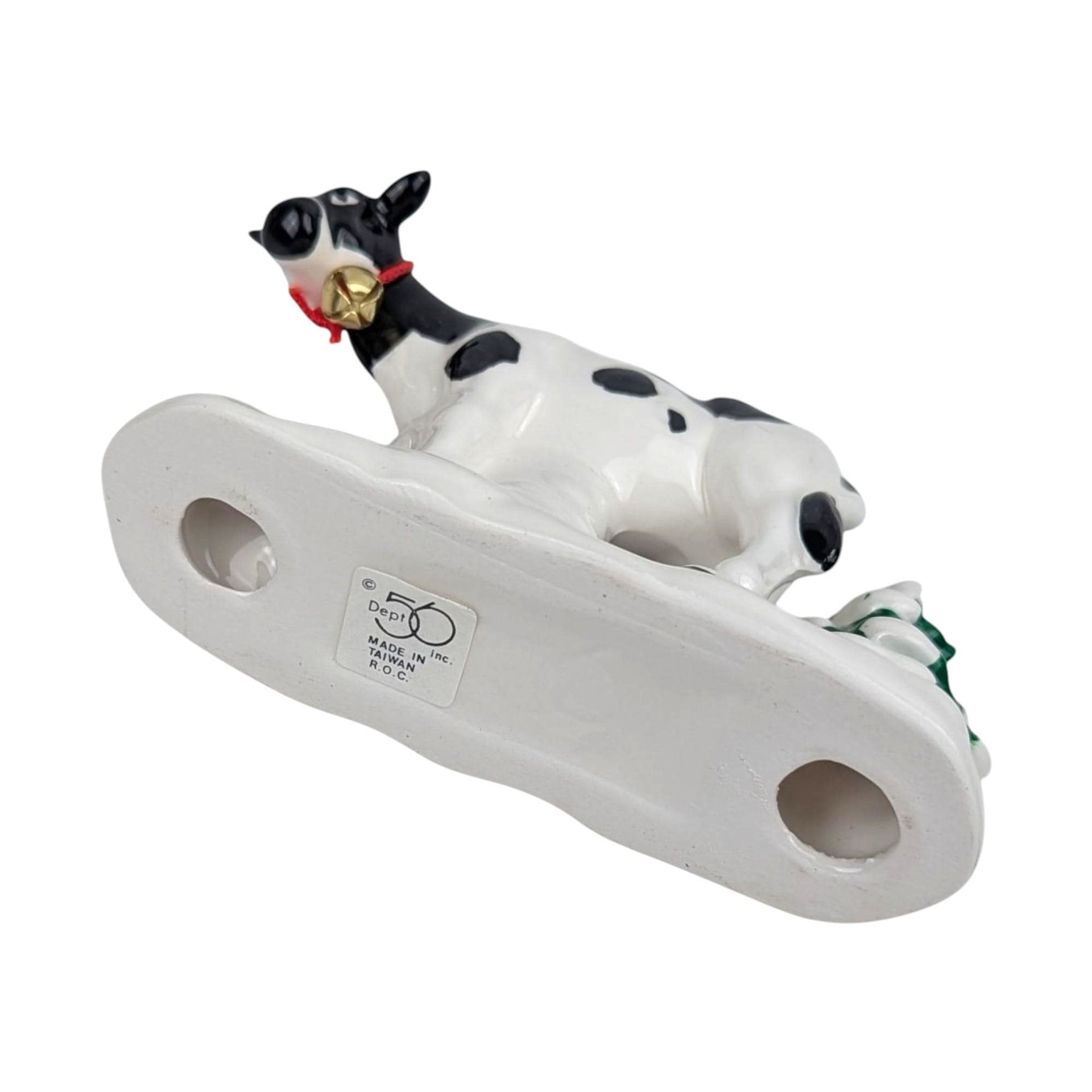 Vintage 1993 Holiday Pasture Cows: Department 56 New England Village Accessory