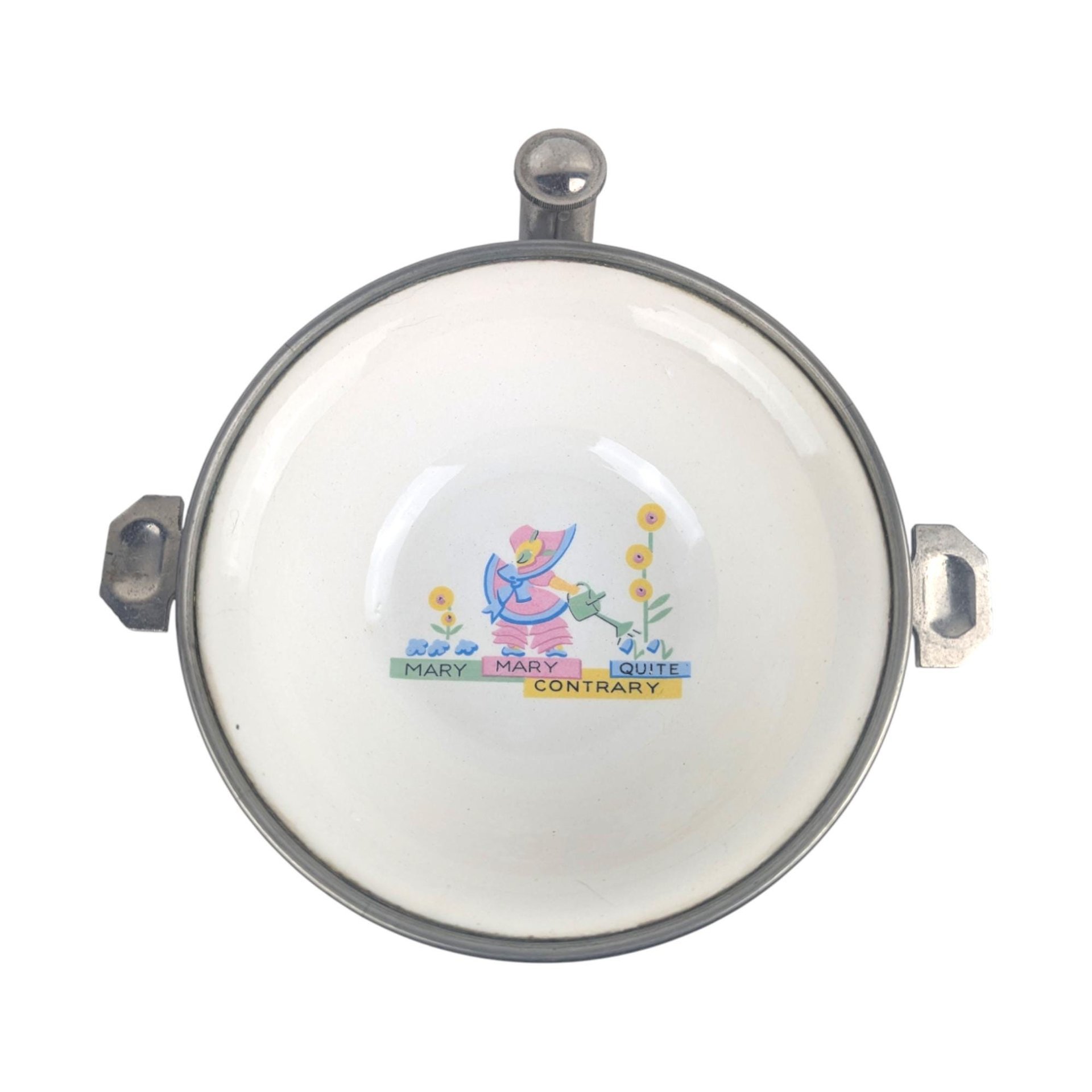 Vintage "Mary Mary Quite Contrary" Childs Bowl: GW Company Nursery Rhyme Collectible