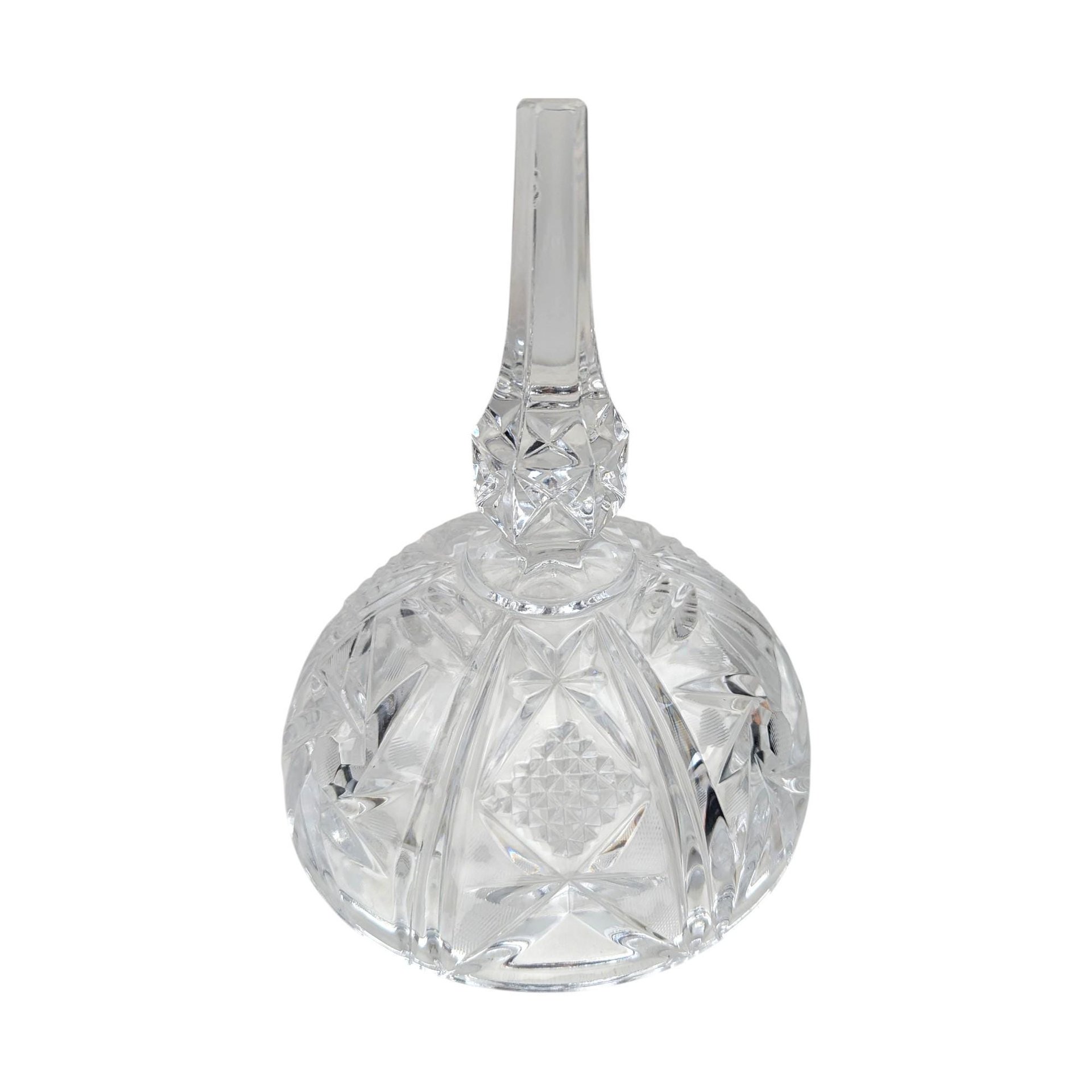 Vintage Cut Crystal Pedestal Candy Dish: Large Lidded Apothecary Jar