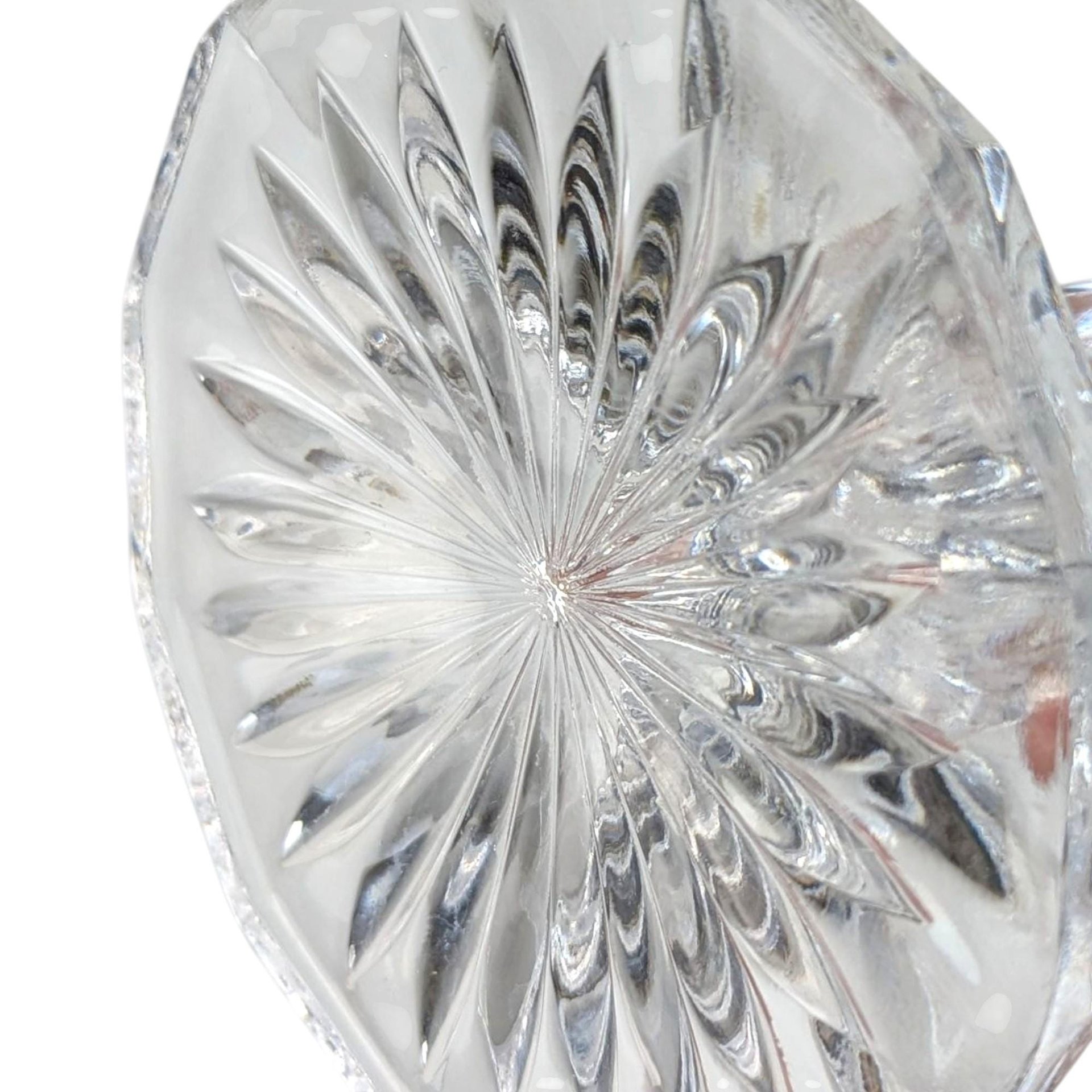 Vintage Cut Crystal Pedestal Candy Dish: Large Lidded Apothecary Jar