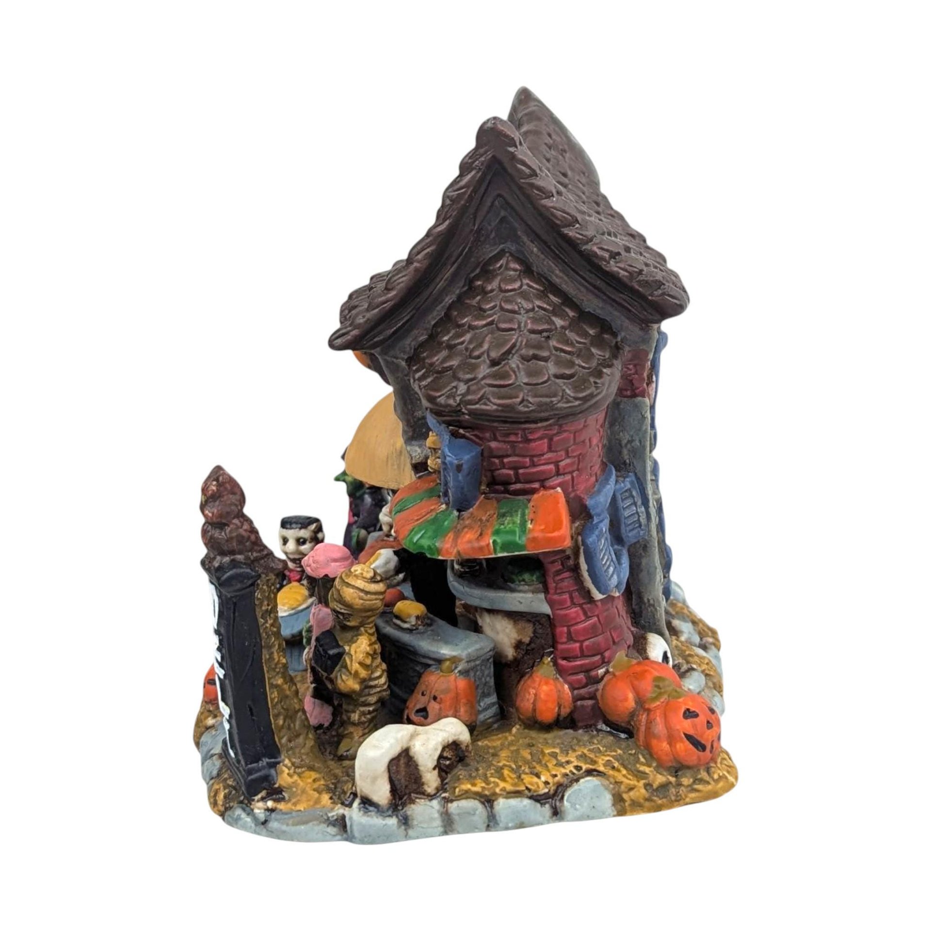 Vintage Light-Up Halloween Village Deli: Spooky Town Monster Figurine