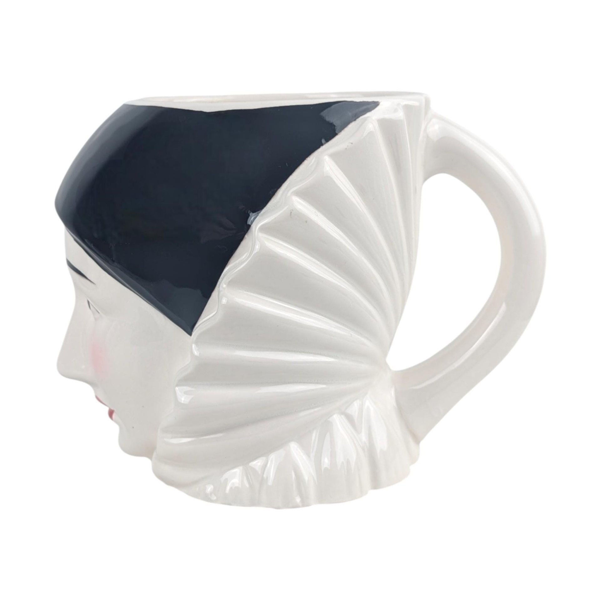 Vintage Pierrot Clown Mug: Taste Setter by Sigma, Ceramic Head Vase Cup