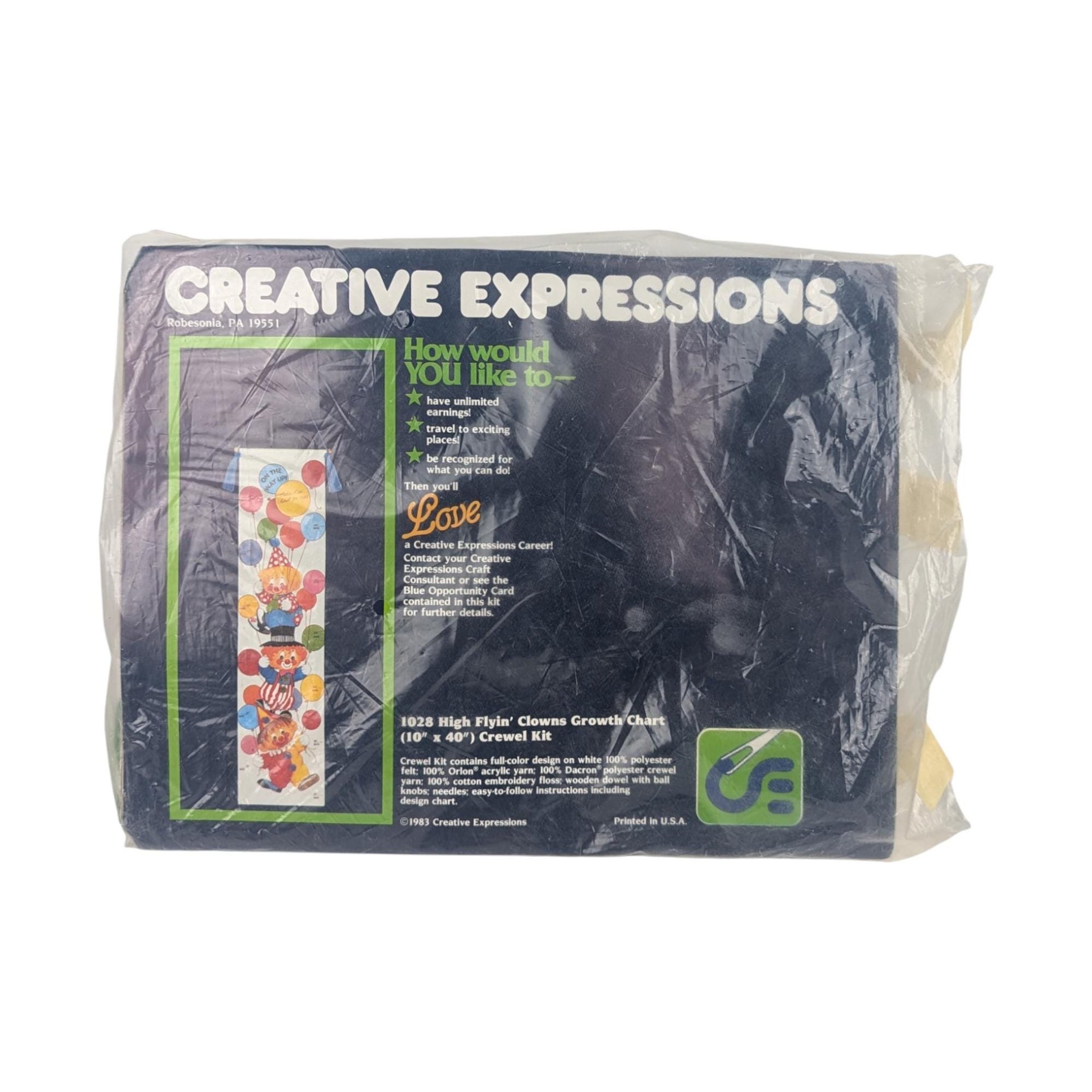 Vintage 1980s Craft Kit, Your Choice: Creative Expressions Punchneedle or Crewel