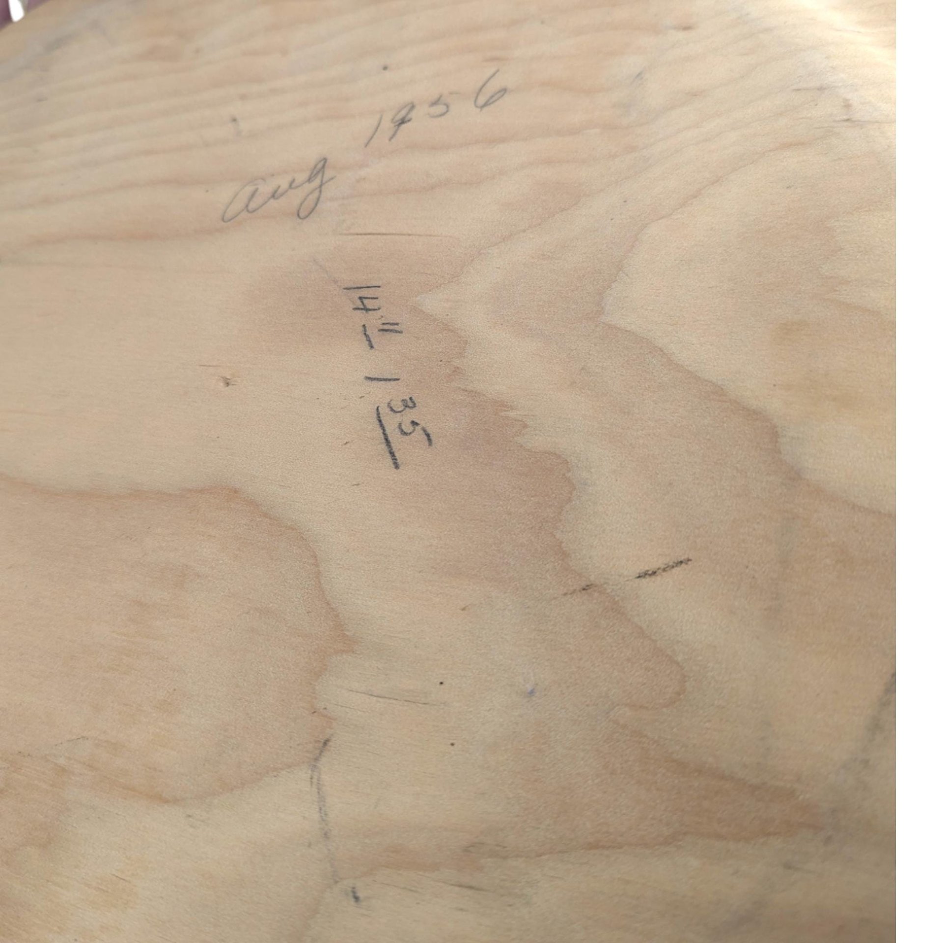 Vintage 1956 Hand Painted Wood Plate: Scandinavian Folk Art, Grapevine Decor