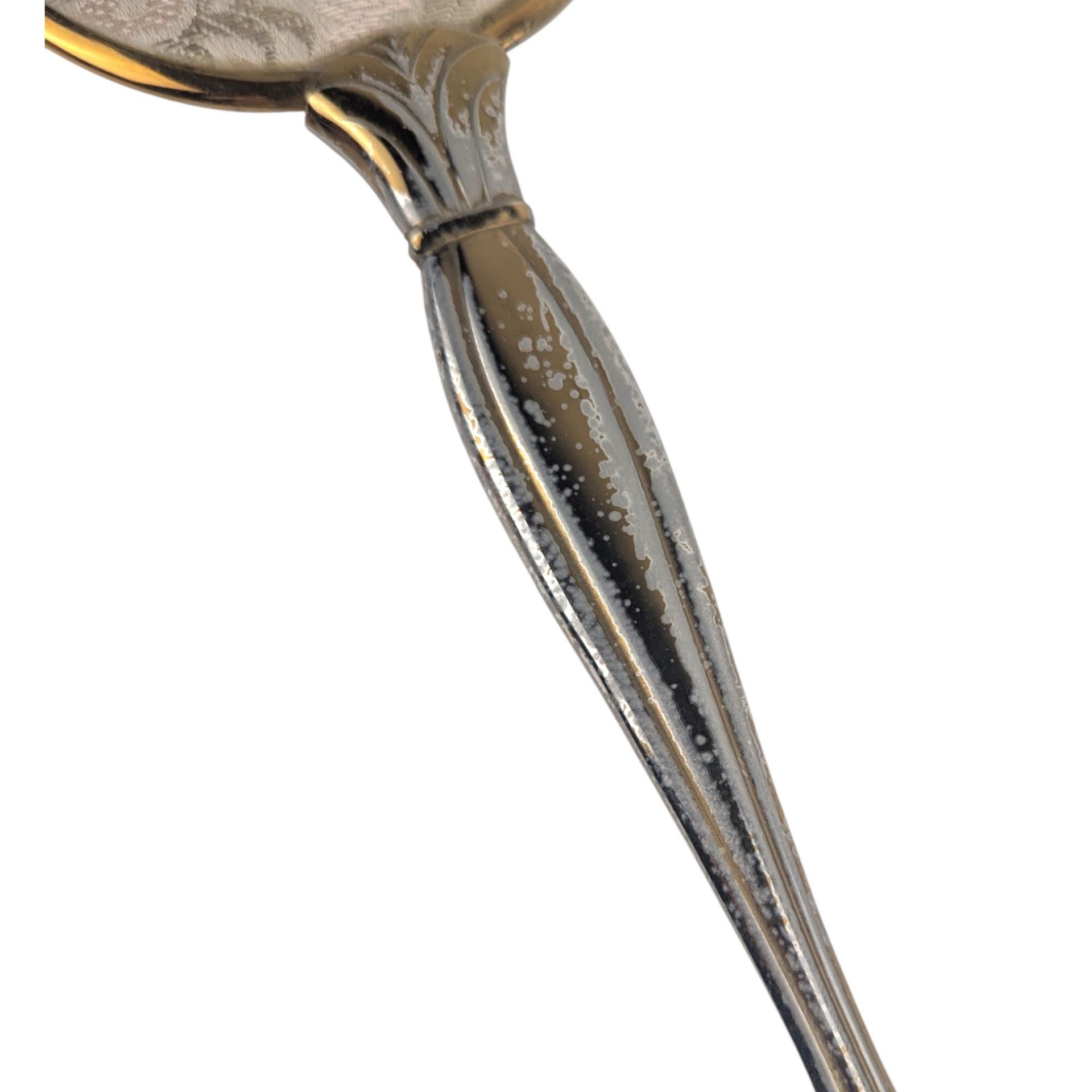 Vintage 3-Piece Vanity Set: Gold Tone Mirror, Brush, and Comb Dresser Set