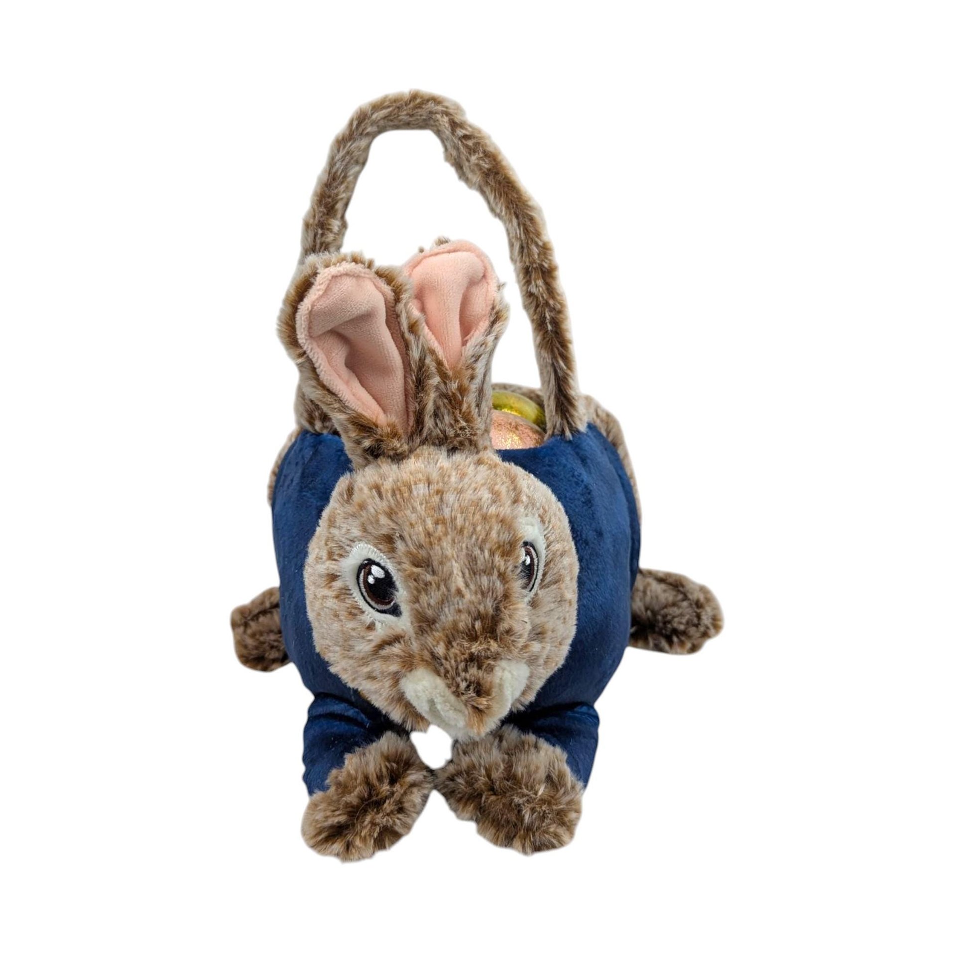 Vintage 1990s Dan Dee Peter Rabbit Plush: Stuffed Animal Easter Basket with Eggs