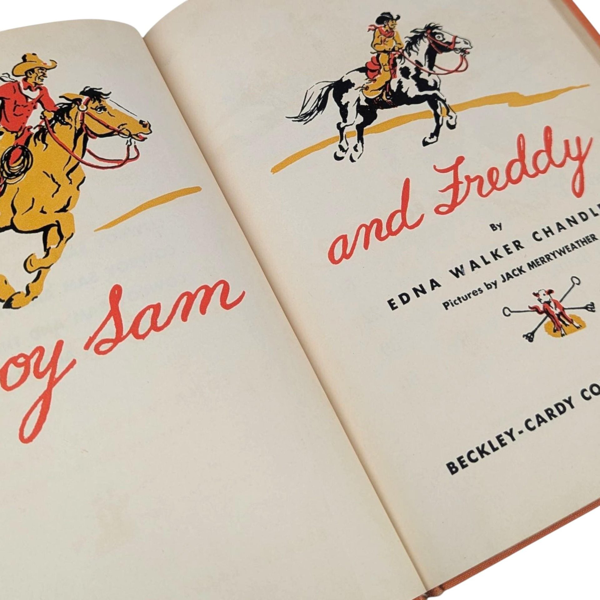 Vintage 1951 Cowboy Sam Book: Cowboy Sam and Freddy by Edna Walker Chandler, Western Reader