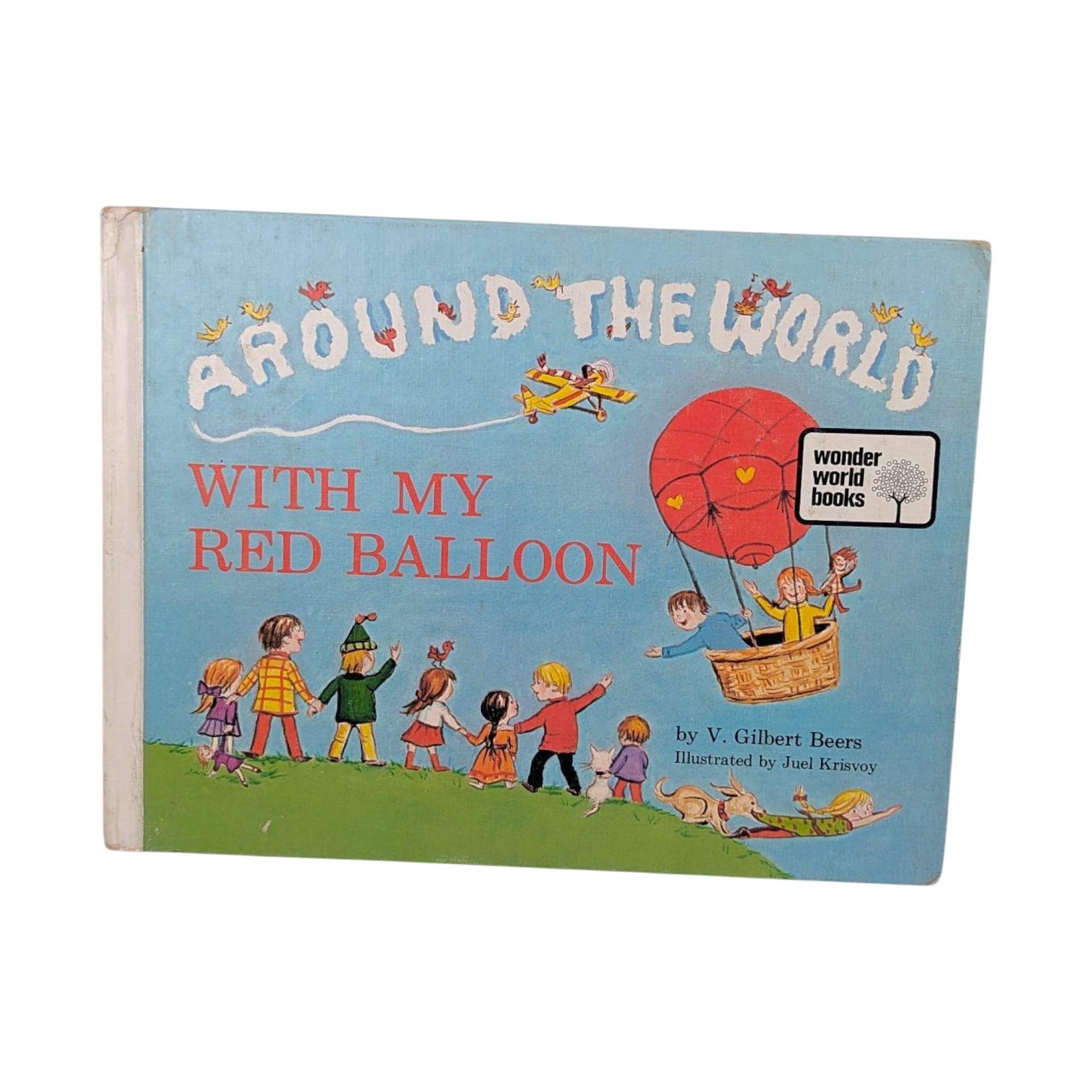 Vintage 1973 Around the World Book: My Red Balloon Hardcover Story