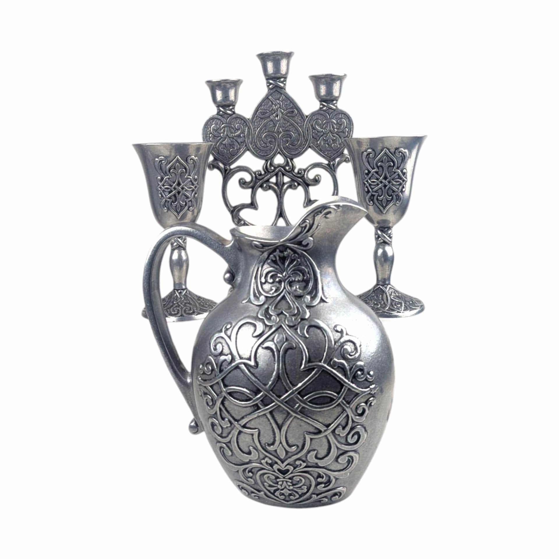 Vintage 1996 Carson Pewter: YOUR CHOICE of Forevermore Pitcher, Candelabra, or Goblet Pair