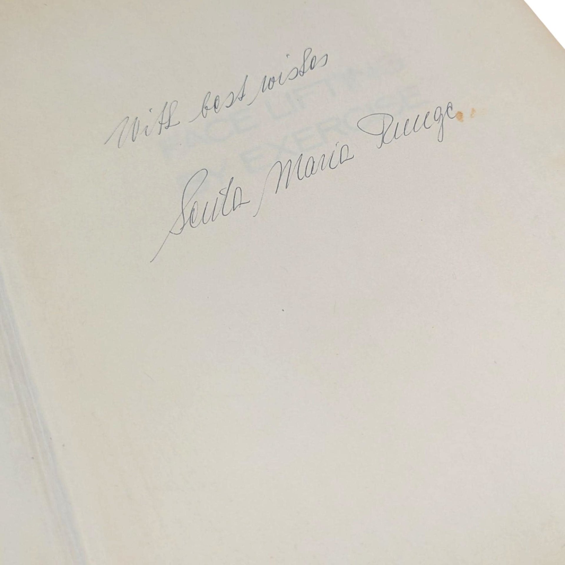 Vintage 1972 Signed Exercise Book: Senta Maria Runge Face Lifting