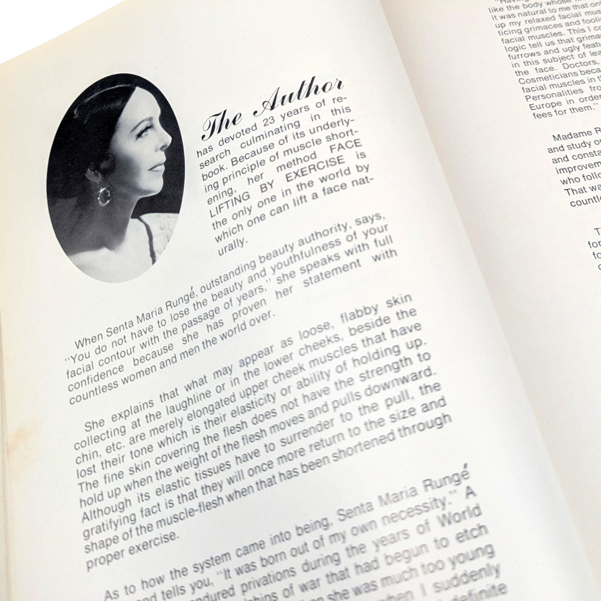 Vintage 1972 Signed Exercise Book: Senta Maria Runge Face Lifting