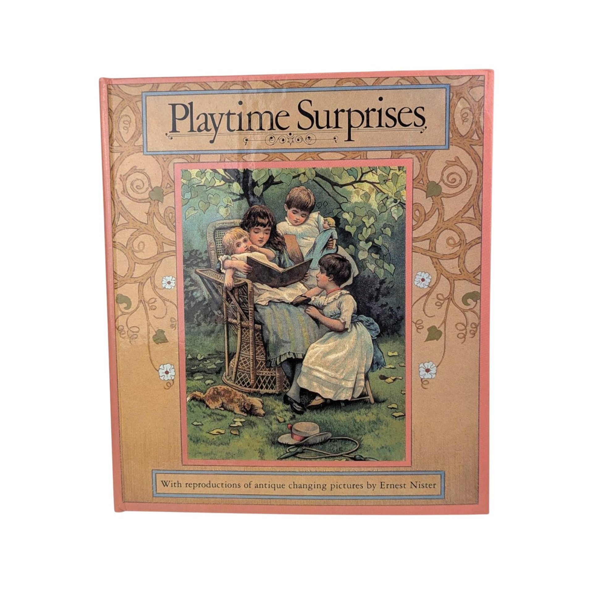 Vintage 1985 "Playtime Surprises" Book: Ernest Nister Interactive Hardcover
