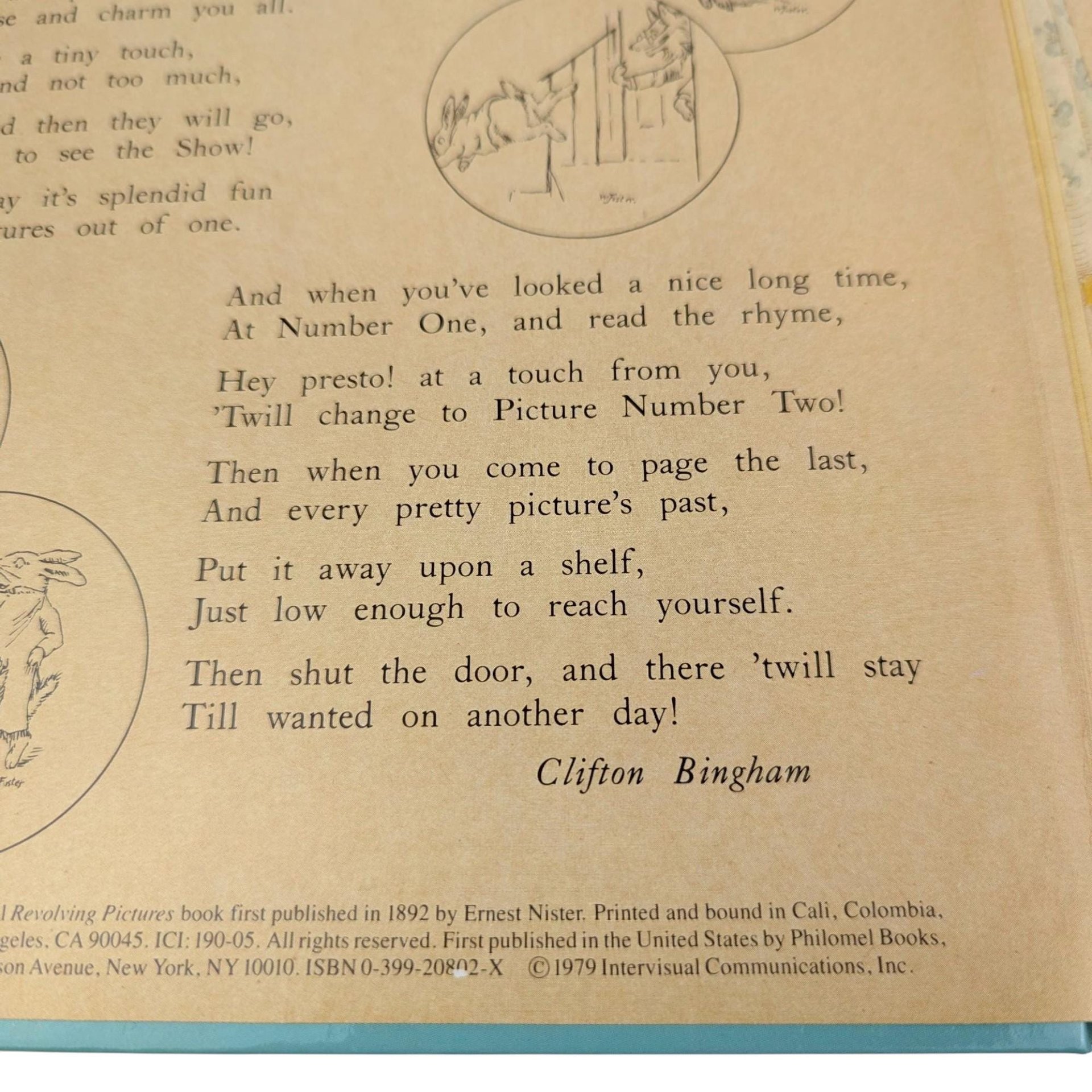 Vintage Revolving Pictures Book: Ernest Nister Interactive Storybook