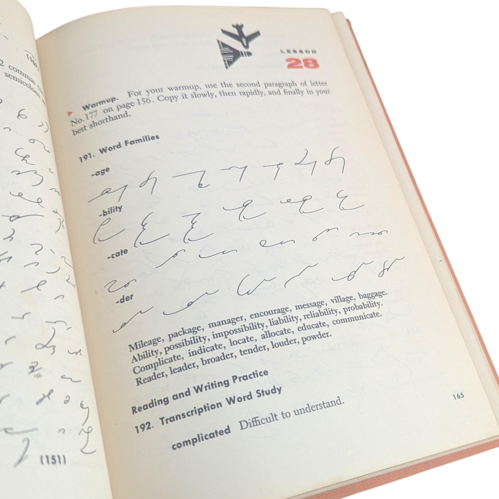 Vintage 1955 Gregg Dictation Simplified: Second Edition Shorthand Practice Book