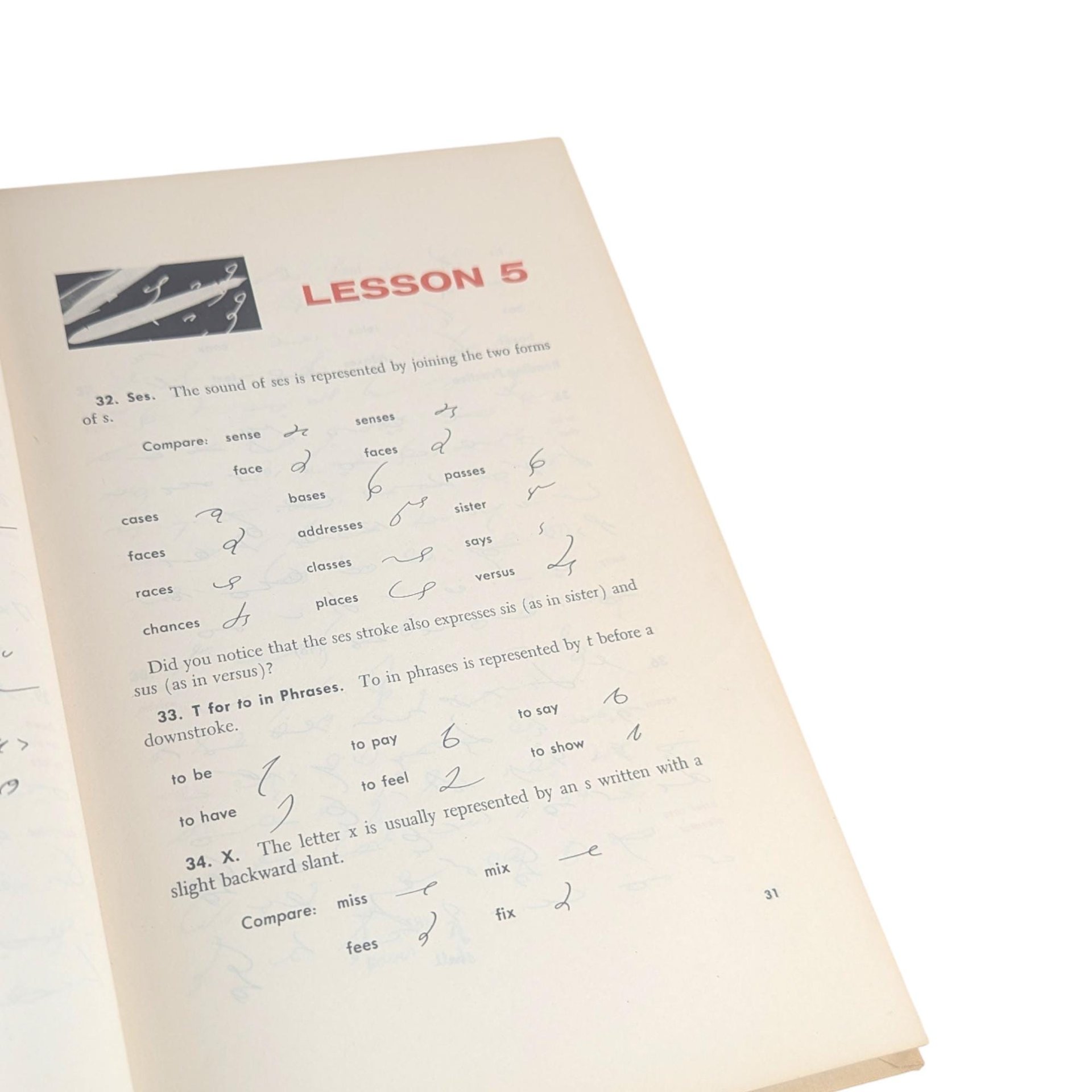 Vintage 1958 Gregg Shorthand For Colleges: Simplified Second Edition Textbook