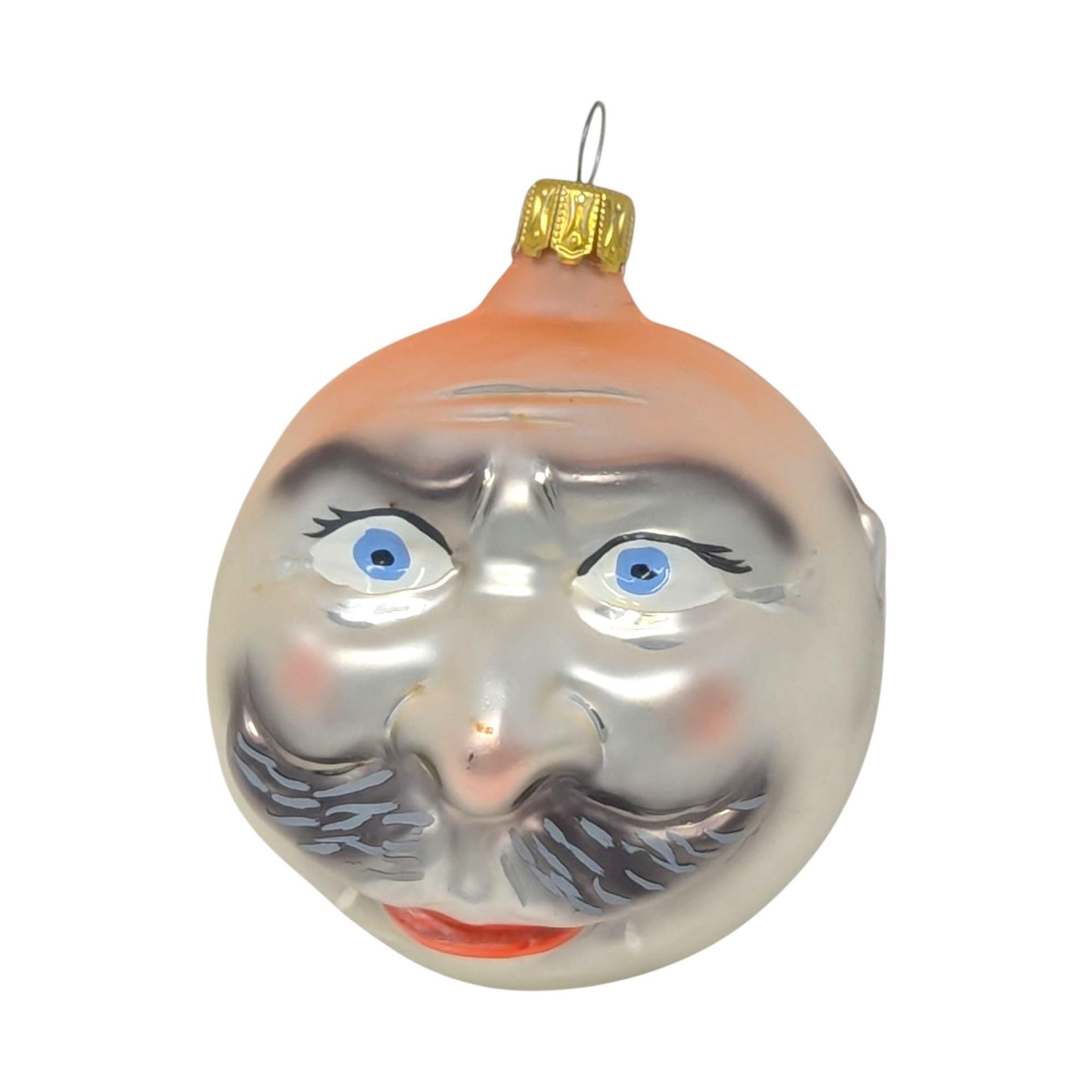 Vintage Upside Down Man Ornament: German Style Blown Glass Figurine