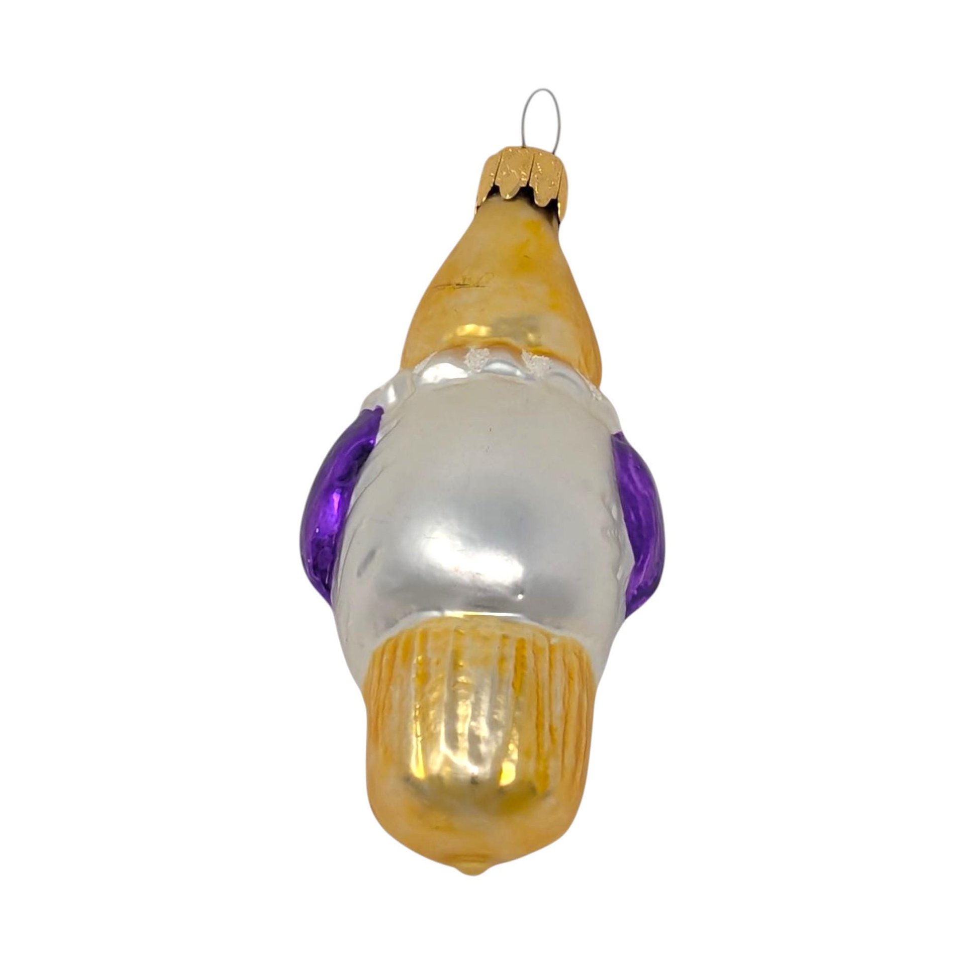 Vintage Pierrot Clown Ornament: Italian Style Blown Glass Musician Figure