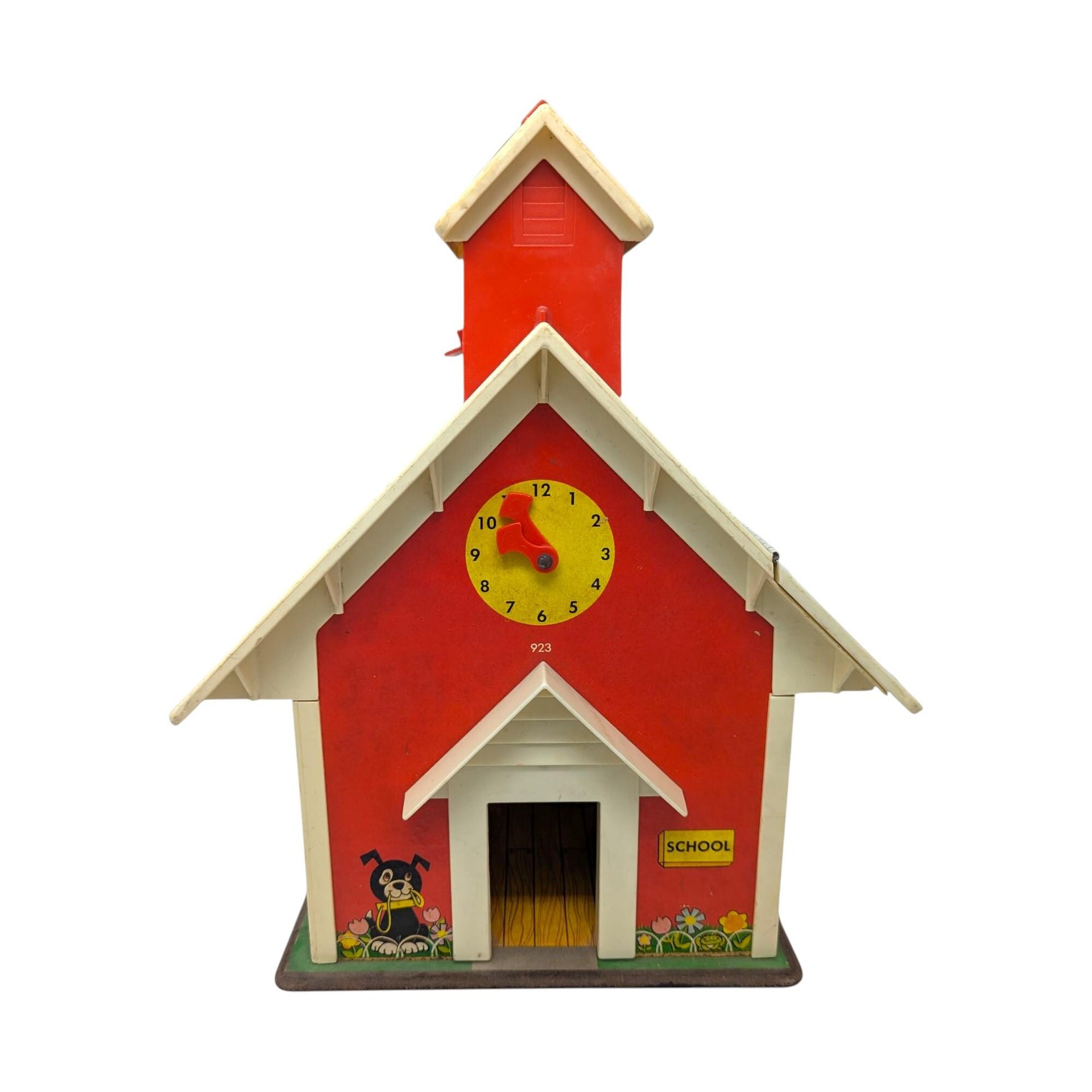 Vintage 1971 Fisher-Price Schoolhouse: Little People Toy Playset #923