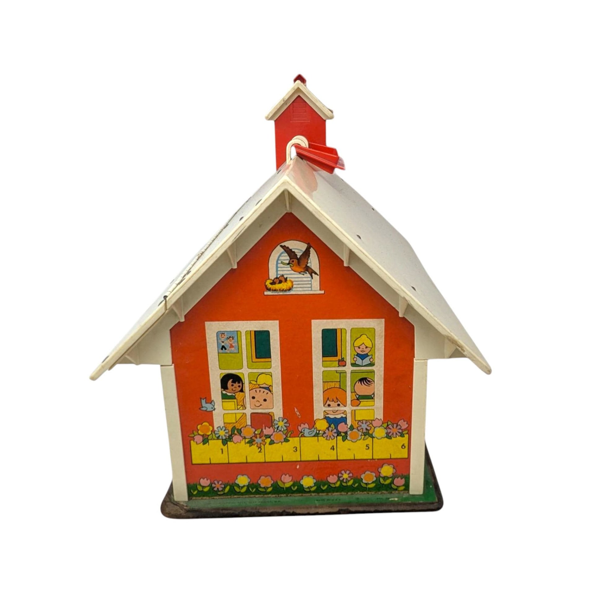 Vintage 1971 Fisher-Price Schoolhouse: Little People Toy Playset #923