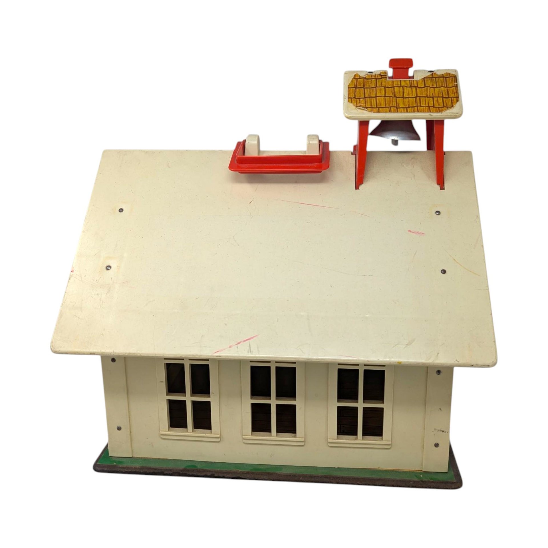 Vintage 1971 Fisher-Price Schoolhouse: Little People Toy Playset #923